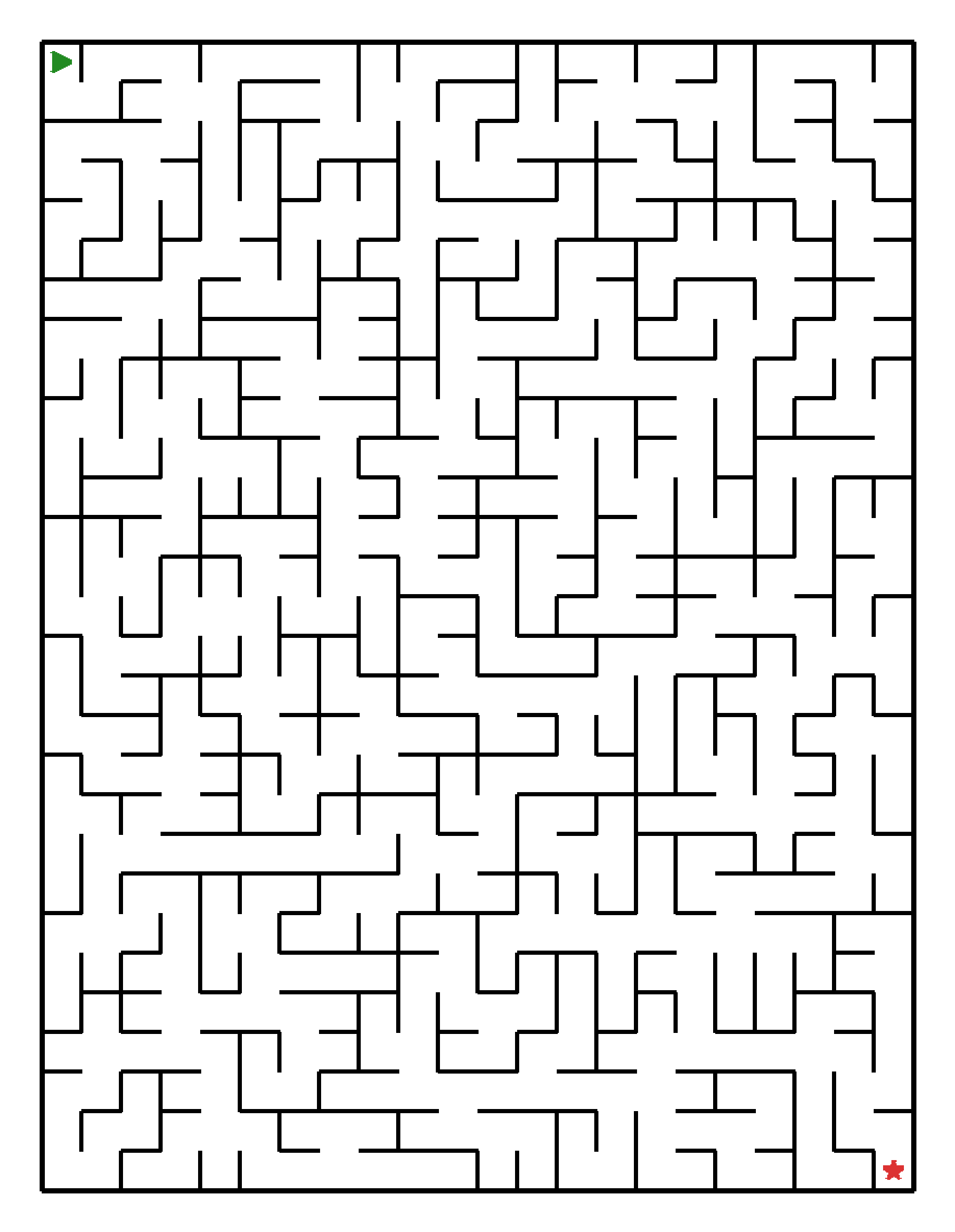 Labyrinth-Rätsel Labyrinth (mittel) für Grundschule aus der Kategorie Labyrinth - kostenlos ausdrucken