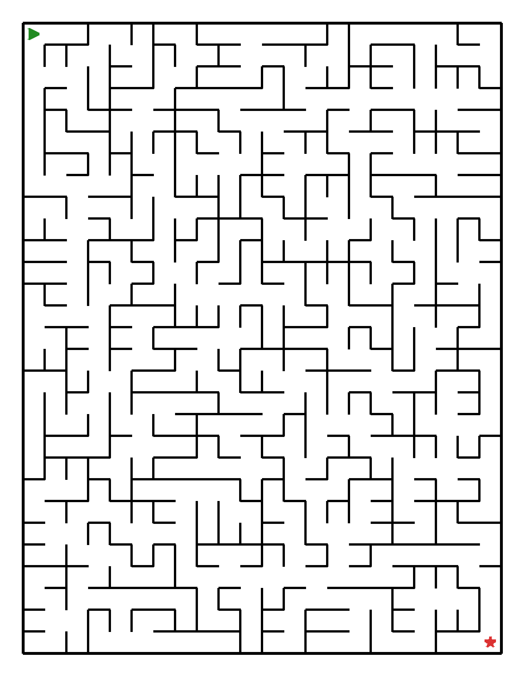 Labyrinth-Rätsel Labyrinth (mittel) für Grundschule aus der Kategorie Labyrinth - kostenlos ausdrucken