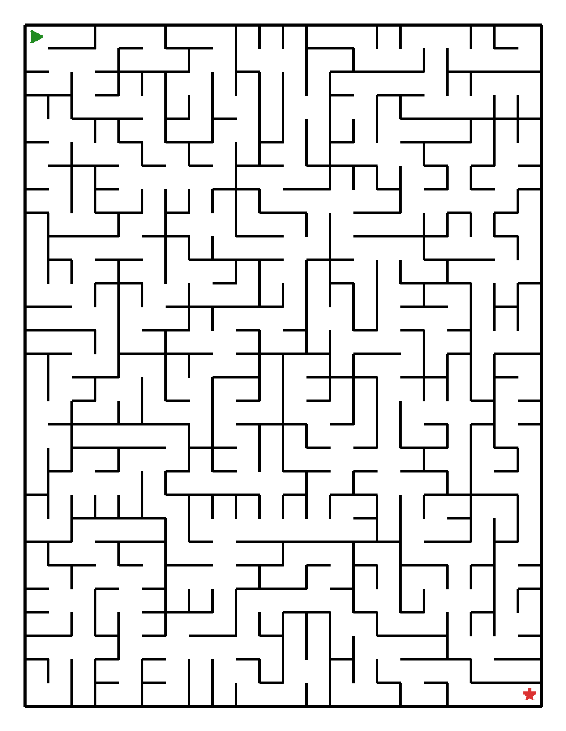 Labyrinth-Rätsel Labyrinth (mittel) für Grundschule aus der Kategorie Labyrinth - kostenlos ausdrucken