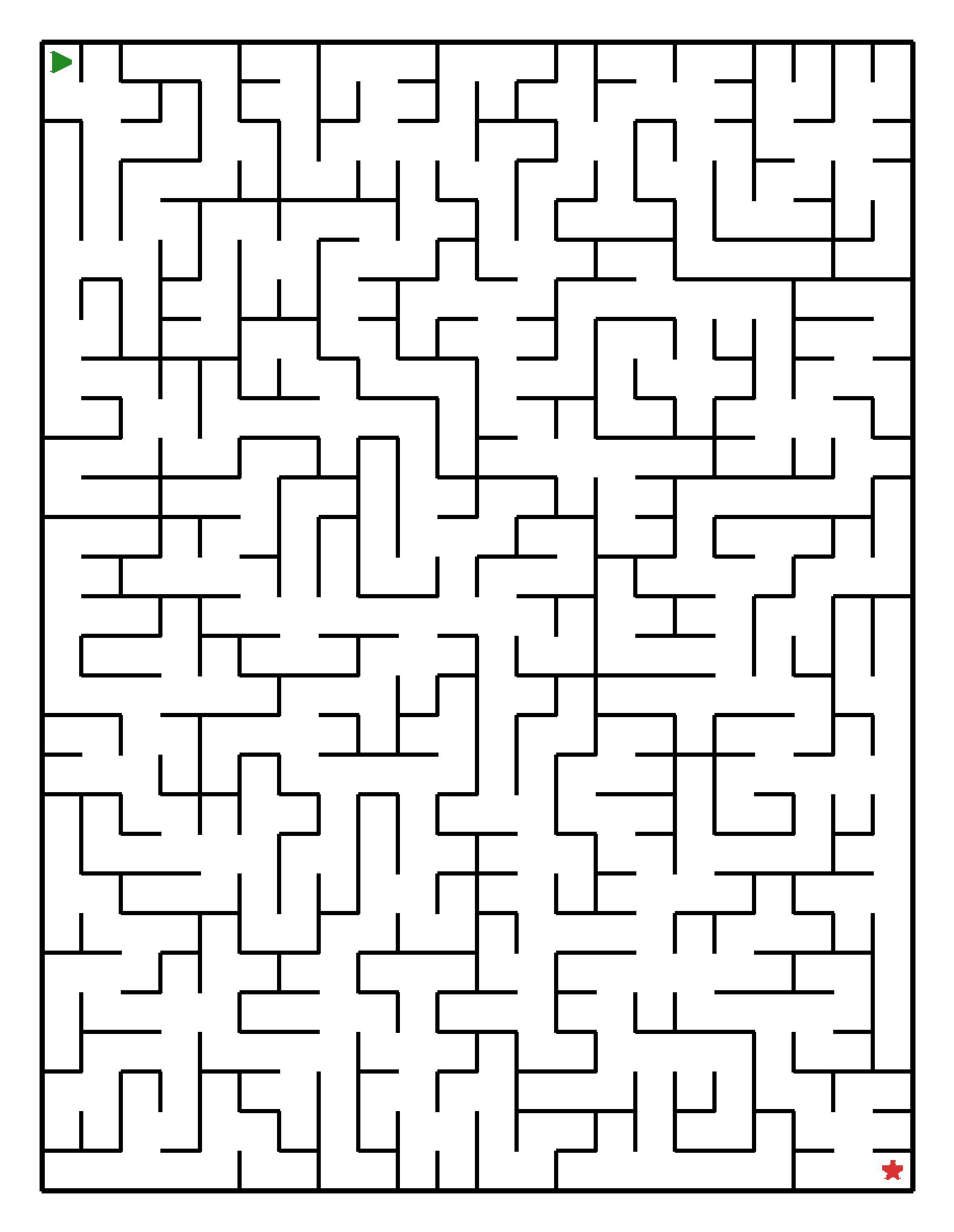 Labyrinth-Rätsel Labyrinth (mittel) für Grundschule aus der Kategorie Labyrinth - kostenlos ausdrucken