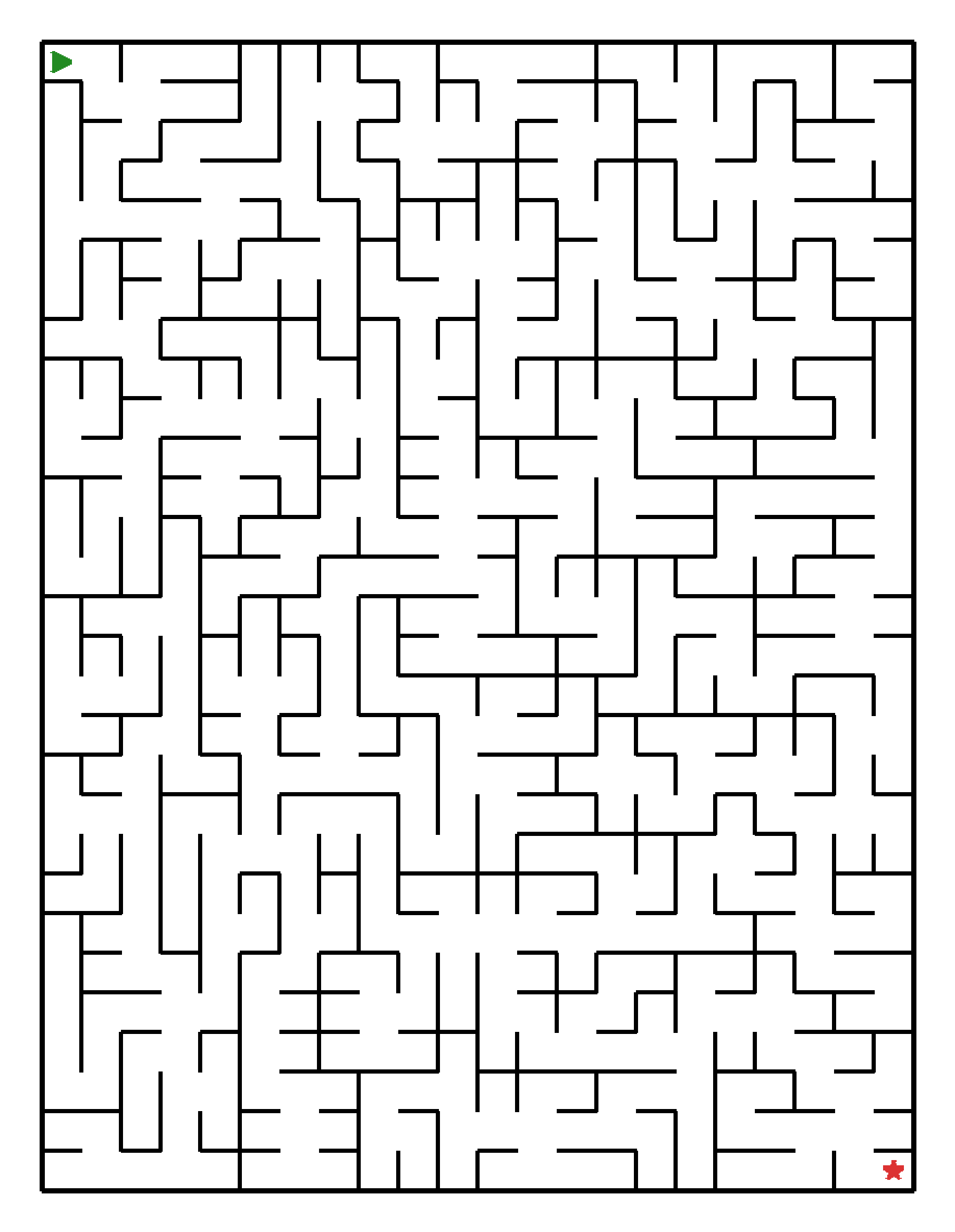 Labyrinth-Rätsel Labyrinth (mittel) für Grundschule aus der Kategorie Labyrinth - kostenlos ausdrucken