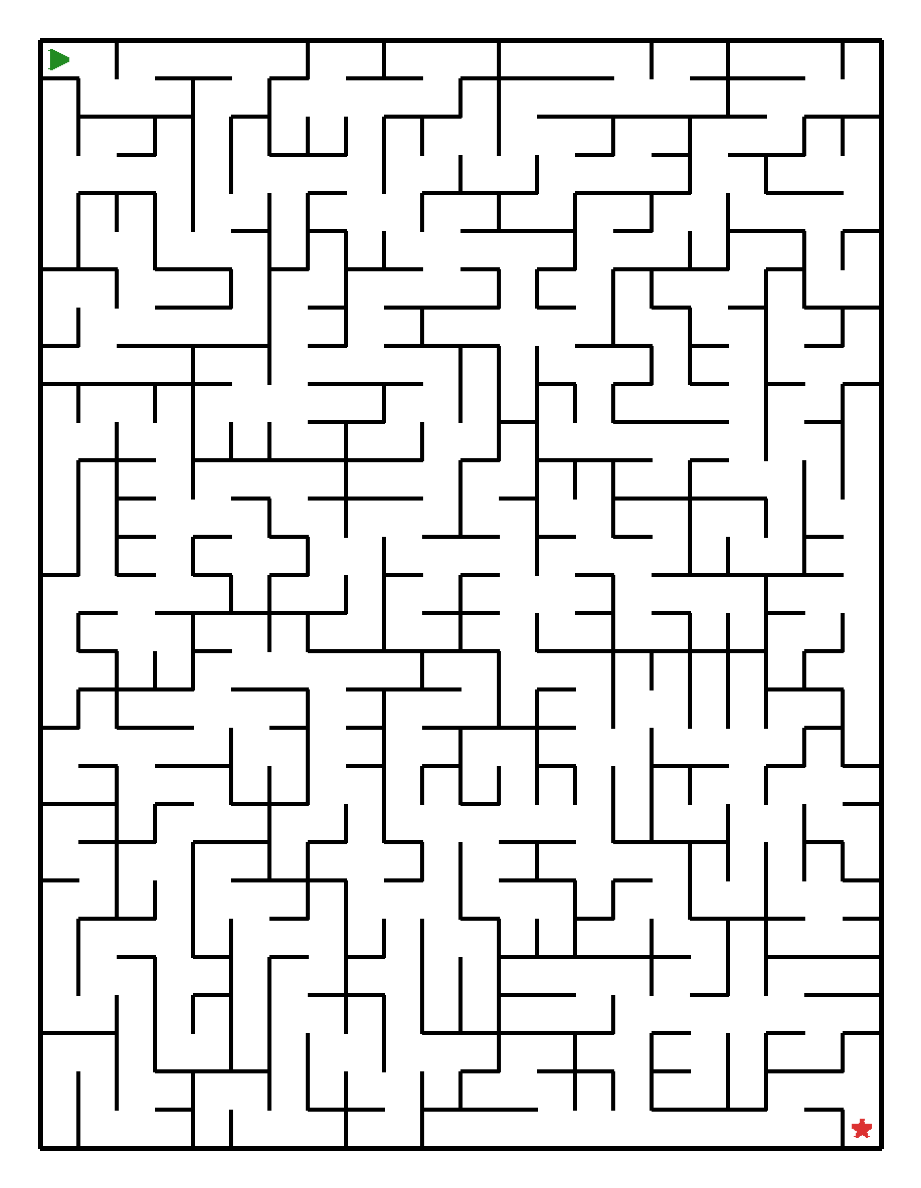 Labyrinth-Rätsel Labyrinth (mittel) für Grundschule aus der Kategorie Labyrinth - kostenlos ausdrucken