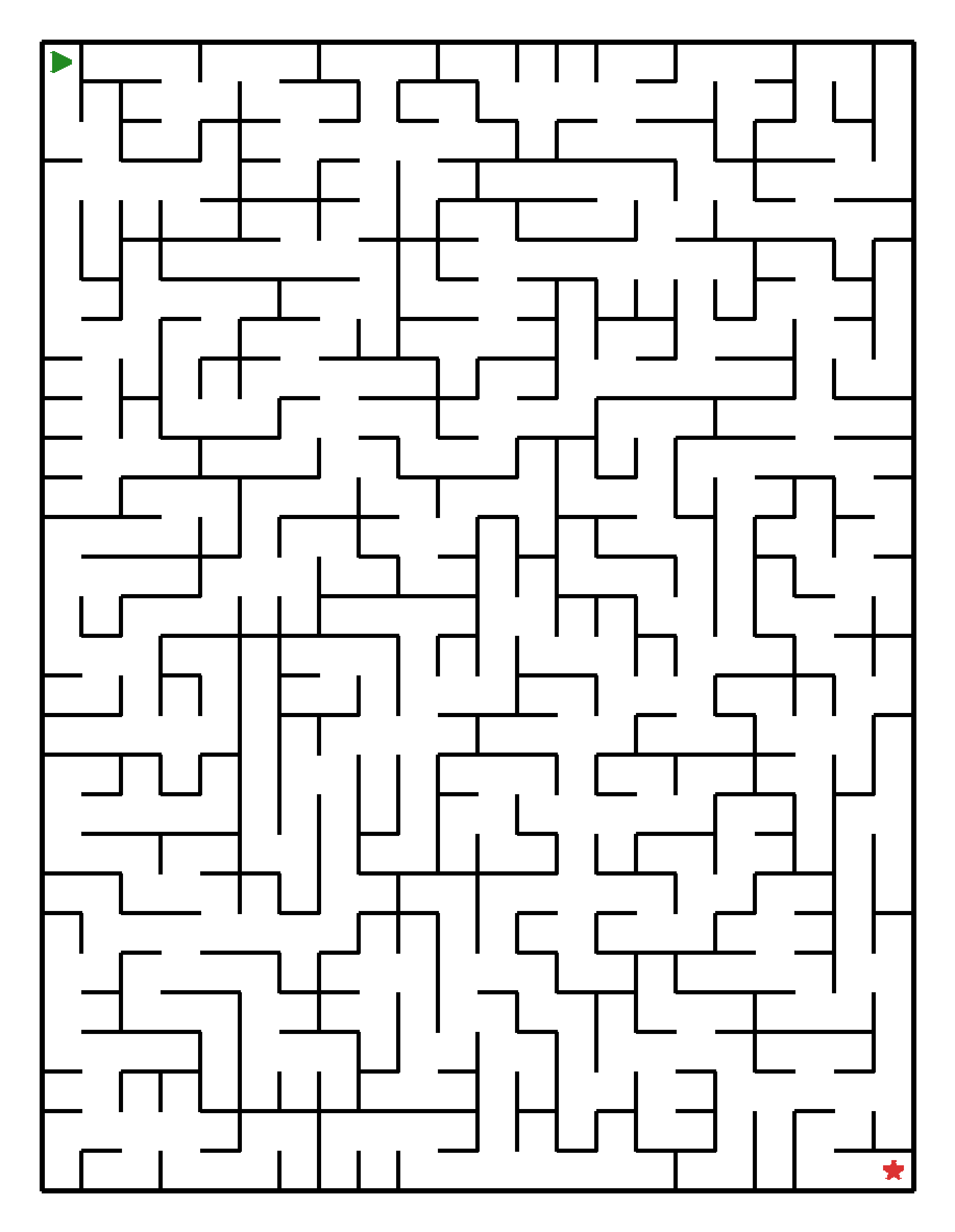 Labyrinth-Rätsel Labyrinth (mittel) für Grundschule aus der Kategorie Labyrinth - kostenlos ausdrucken