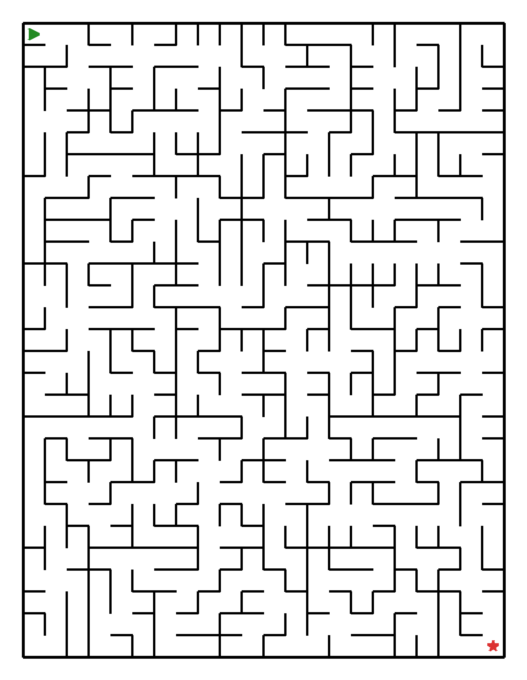 Labyrinth-Rätsel Labyrinth (mittel) für Grundschule aus der Kategorie Labyrinth - kostenlos ausdrucken