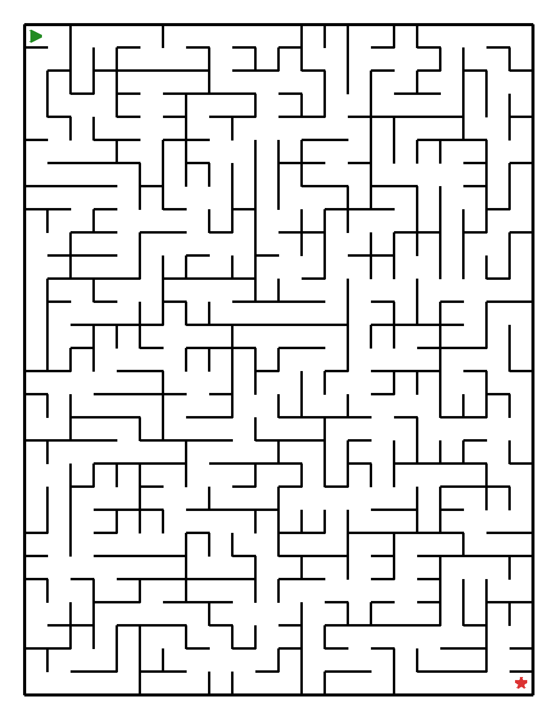 Labyrinth-Rätsel Labyrinth (mittel) für Grundschule aus der Kategorie Labyrinth - kostenlos ausdrucken