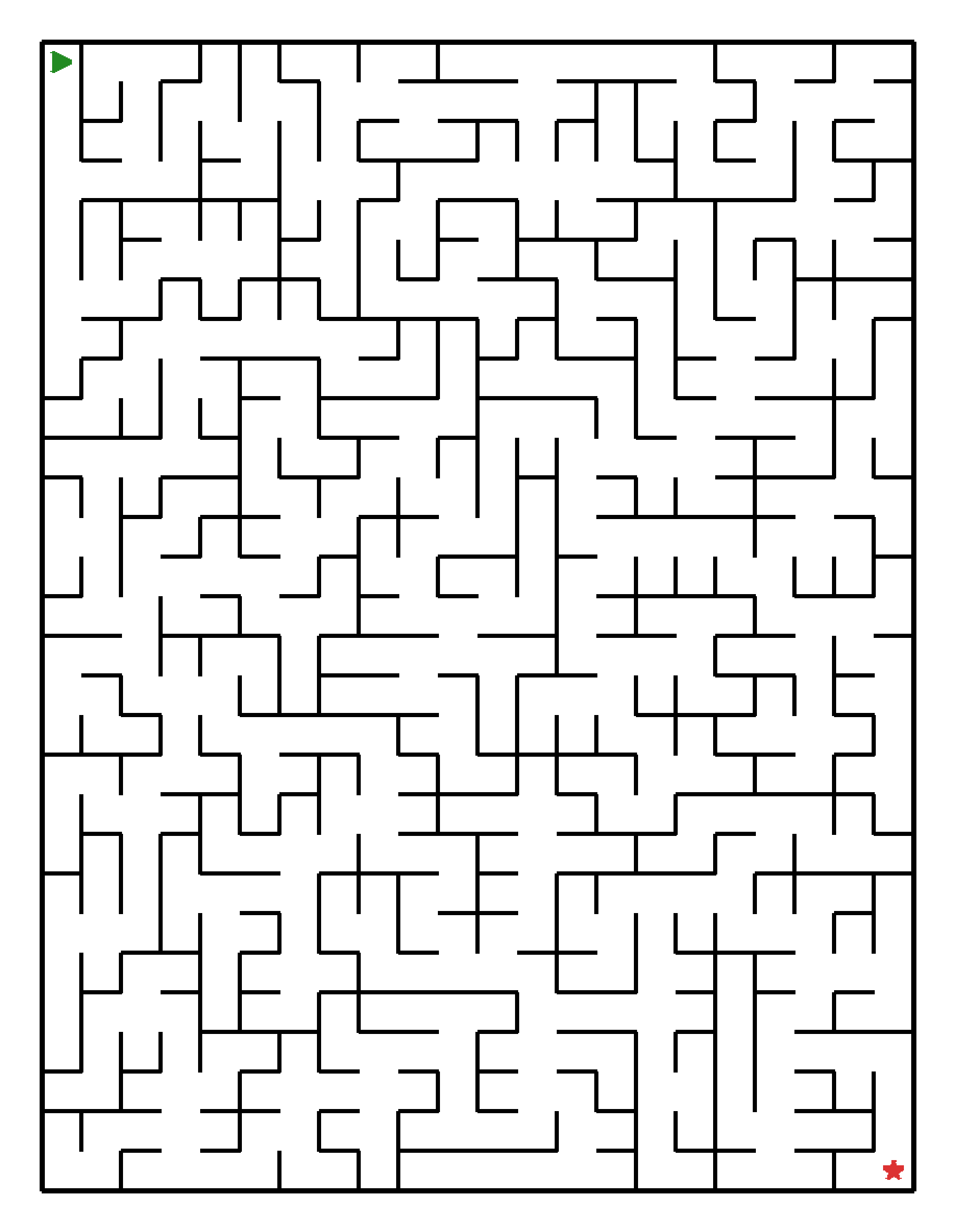 Labyrinth-Rätsel Labyrinth (mittel) für Grundschule aus der Kategorie Labyrinth - kostenlos ausdrucken