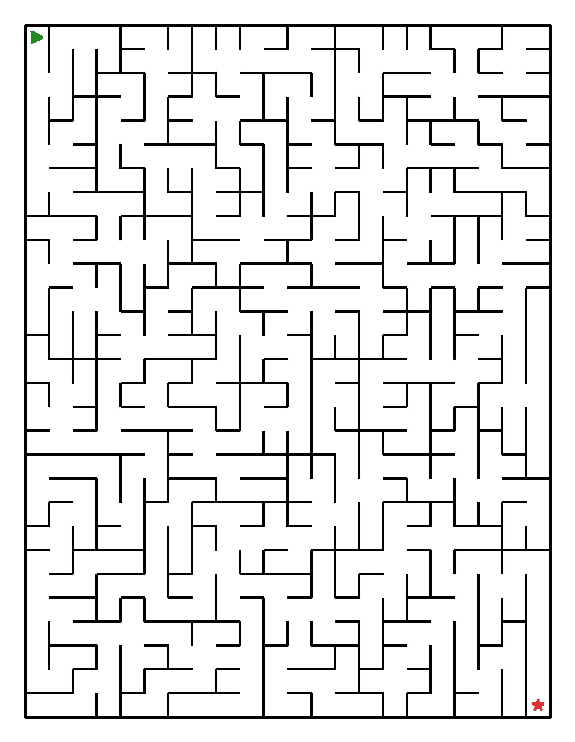 Labyrinth-Rätsel Labyrinth (mittel) für Grundschule aus der Kategorie Labyrinth - kostenlos ausdrucken