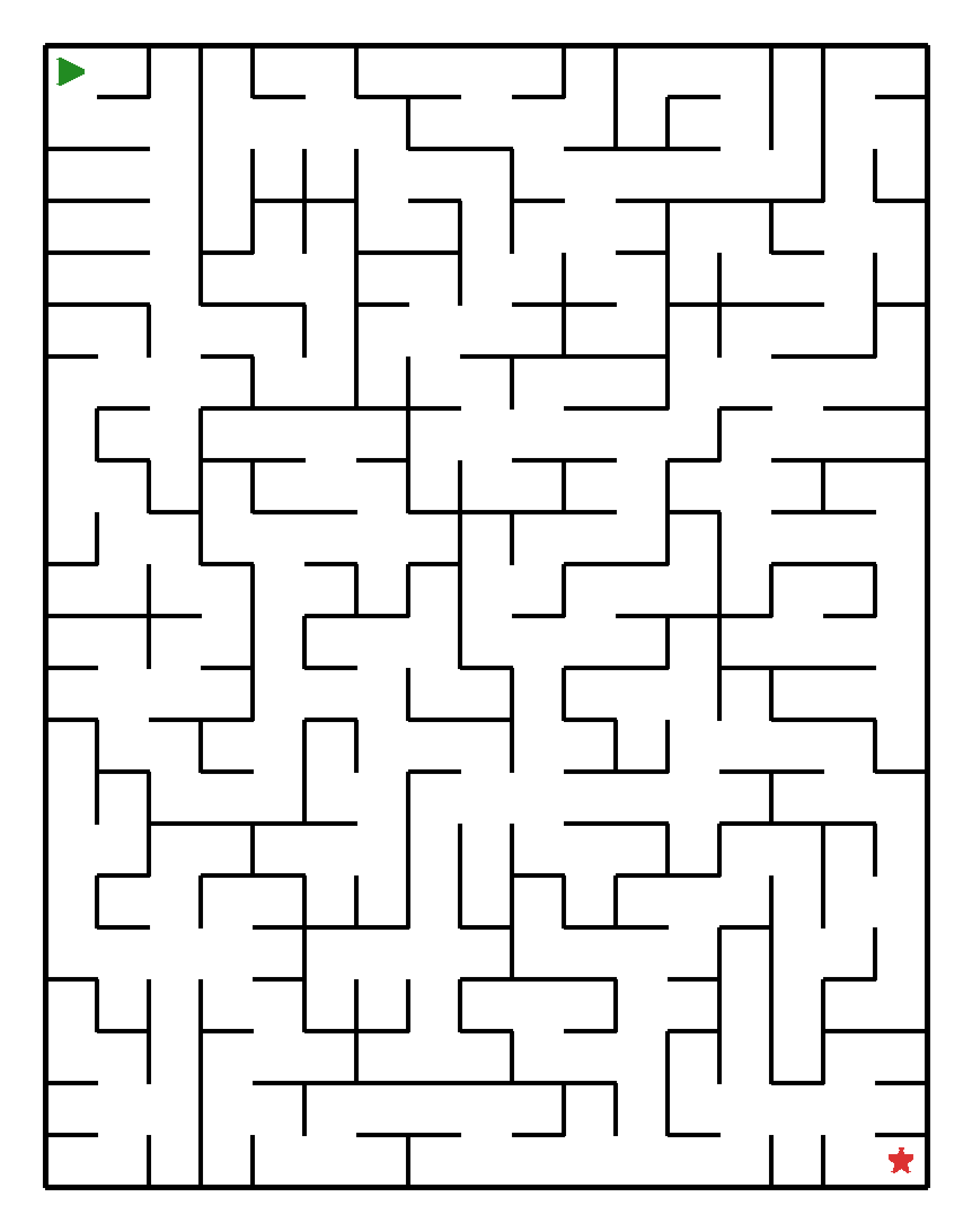 Labyrinth-Rätsel Labyrinth (mittel) für Grundschule aus der Kategorie Labyrinth - kostenlos ausdrucken