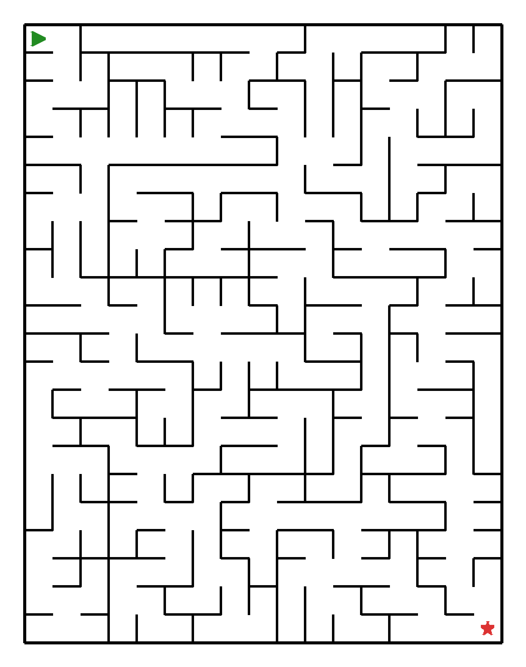 Labyrinth-Rätsel Labyrinth (mittel) für Grundschule aus der Kategorie Labyrinth - kostenlos ausdrucken