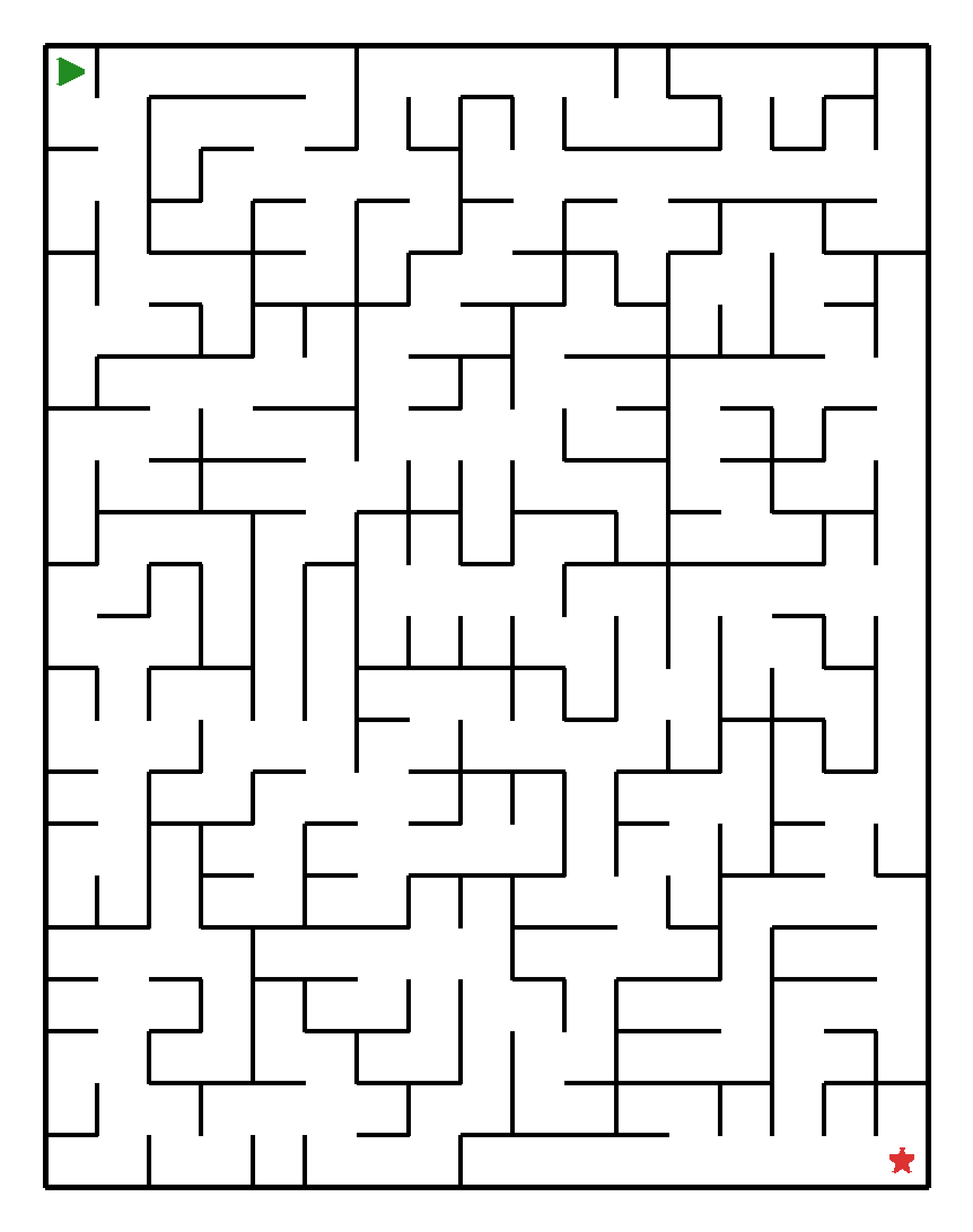 Labyrinth-Rätsel Labyrinth (mittel) für Grundschule aus der Kategorie Labyrinth - kostenlos ausdrucken