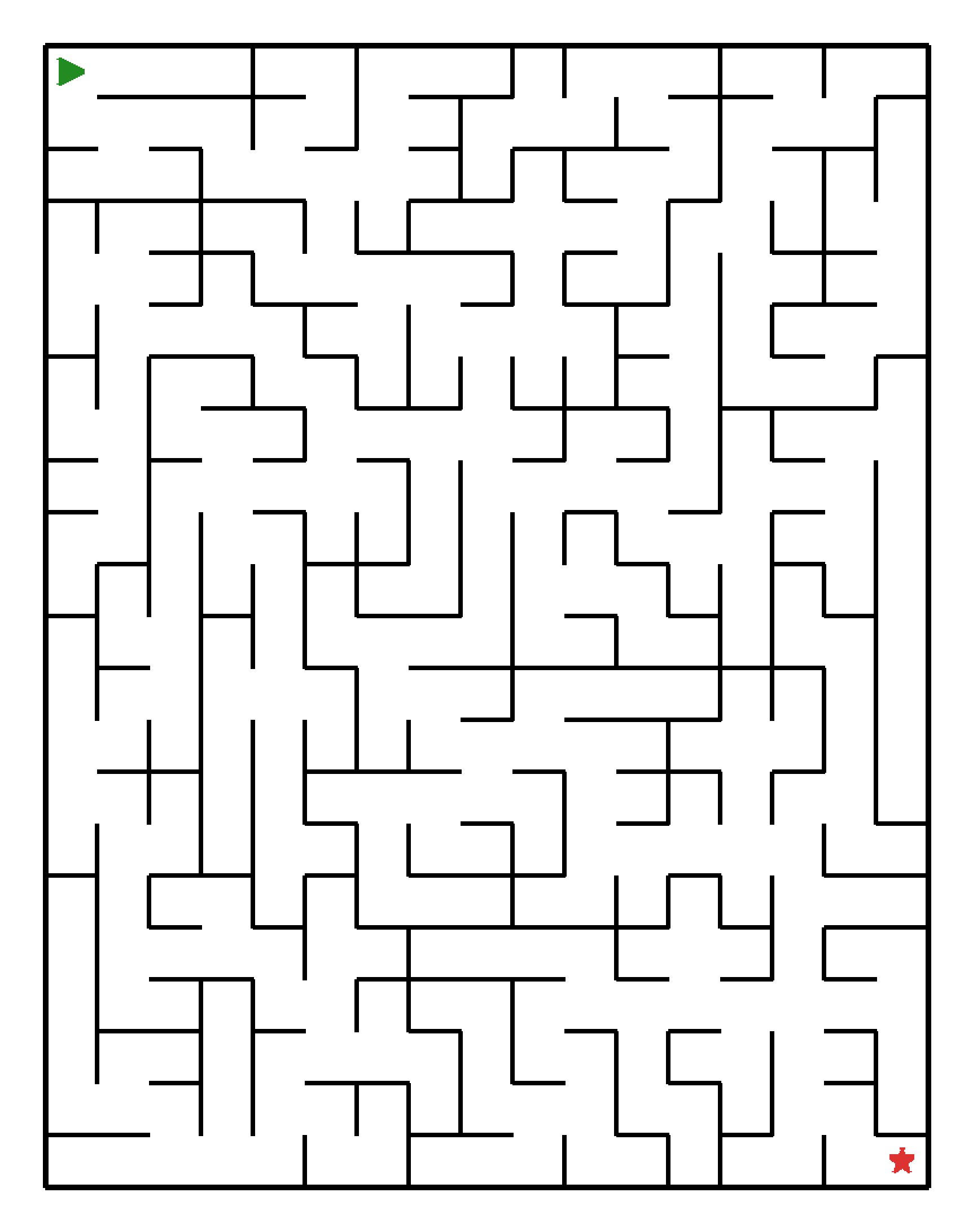 Labyrinth-Rätsel Labyrinth (mittel) für Grundschule aus der Kategorie Labyrinth - kostenlos ausdrucken