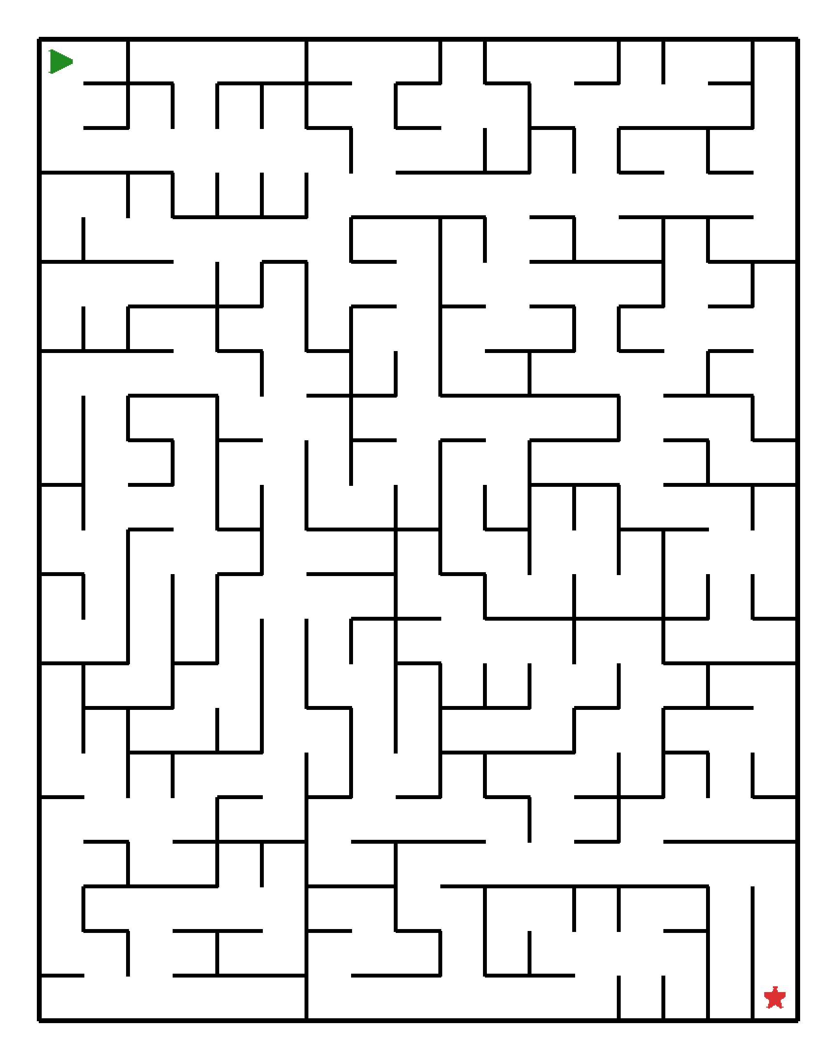 Labyrinth-Rätsel Labyrinth (mittel) für Grundschule aus der Kategorie Labyrinth - kostenlos ausdrucken