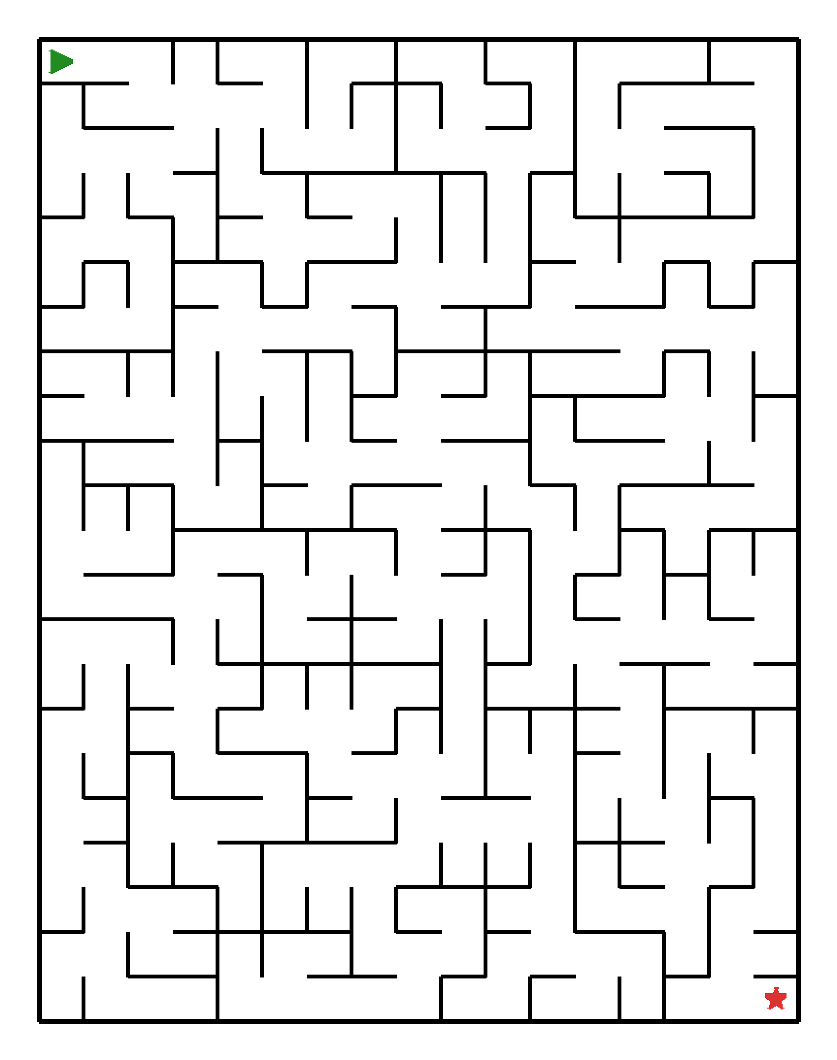 Labyrinth-Rätsel Labyrinth (mittel) für Grundschule aus der Kategorie Labyrinth - kostenlos ausdrucken