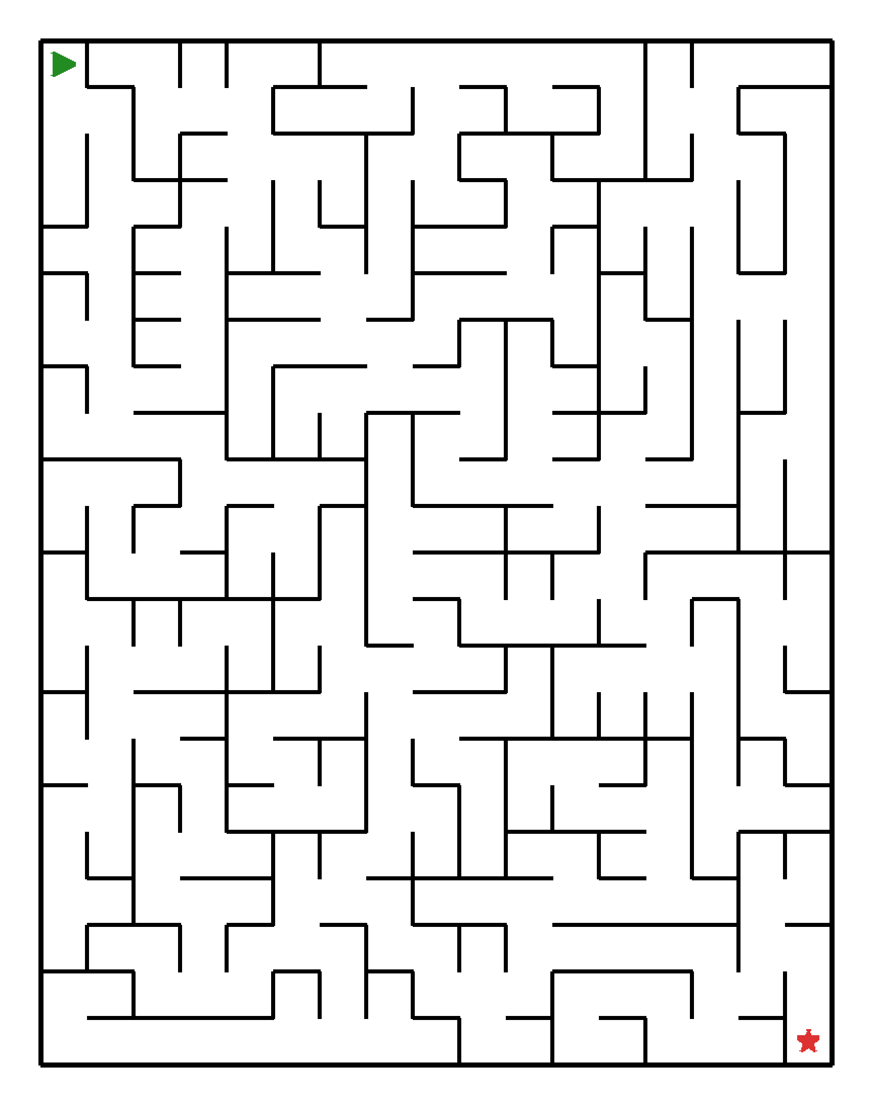 Labyrinth-Rätsel Labyrinth (mittel) für Grundschule aus der Kategorie Labyrinth - kostenlos ausdrucken