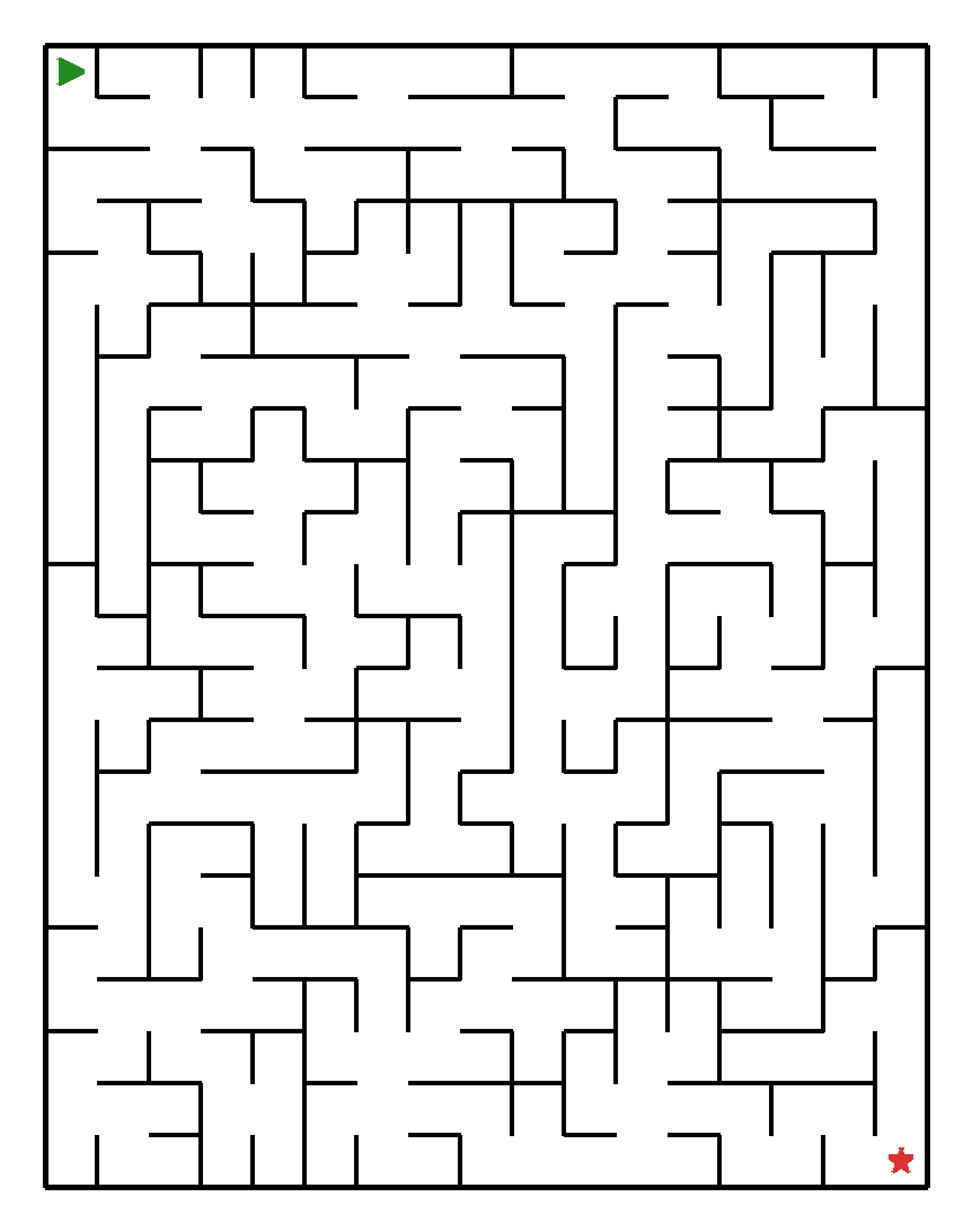 Labyrinth-Rätsel Labyrinth (mittel) für Grundschule aus der Kategorie Labyrinth - kostenlos ausdrucken