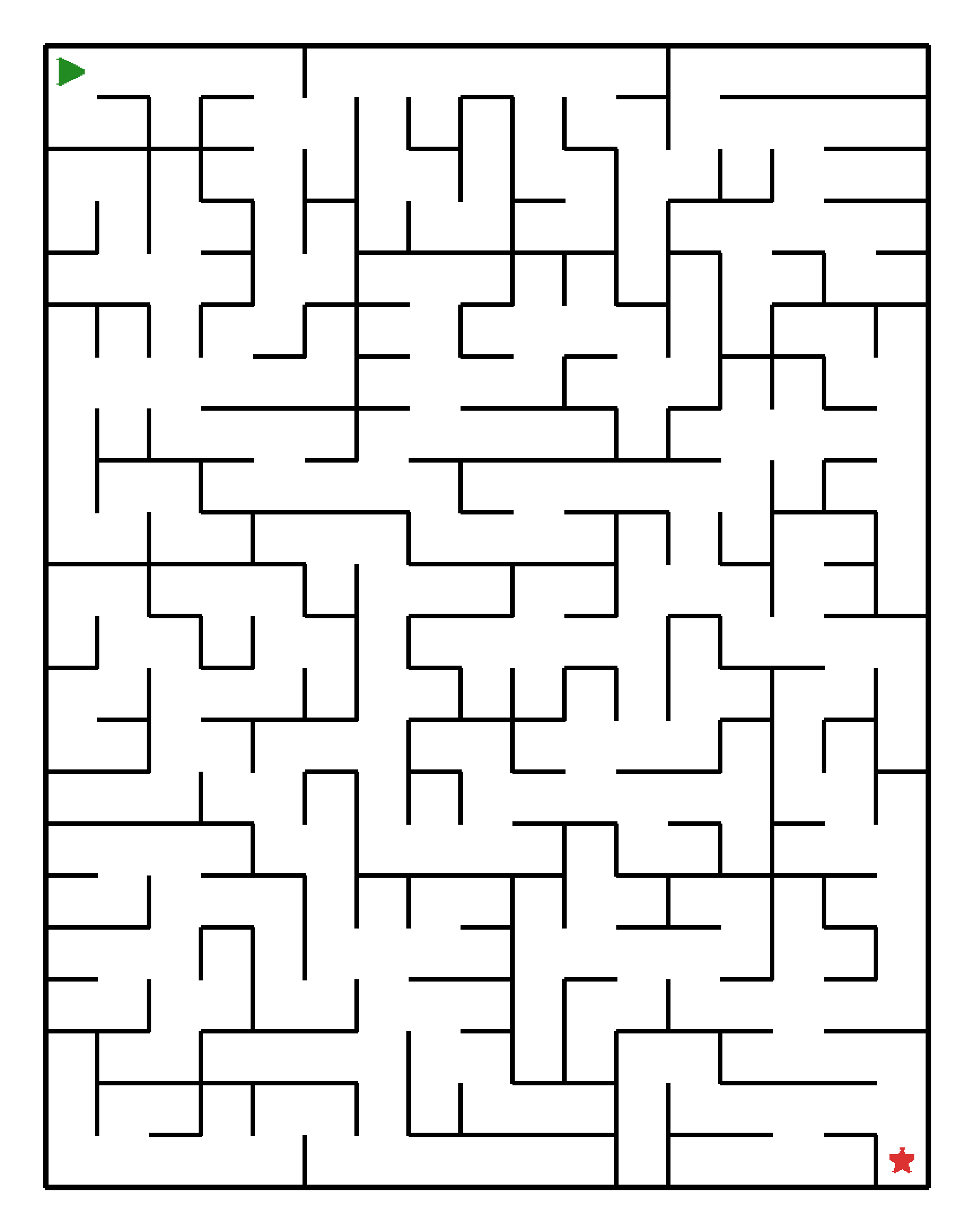 Labyrinth-Rätsel Labyrinth (mittel) für Grundschule aus der Kategorie Labyrinth - kostenlos ausdrucken