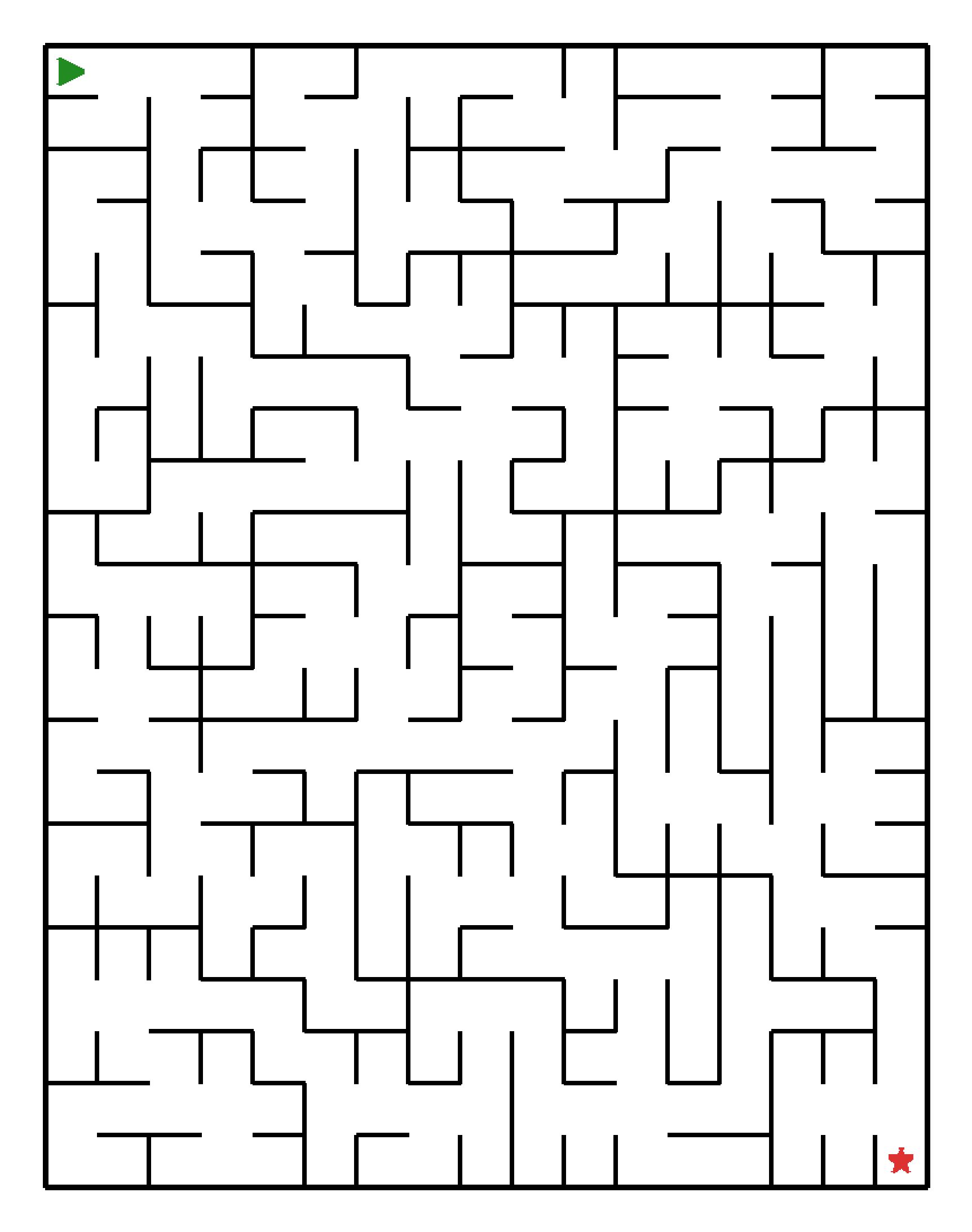 Labyrinth-Rätsel Labyrinth (mittel) für Grundschule aus der Kategorie Labyrinth - kostenlos ausdrucken