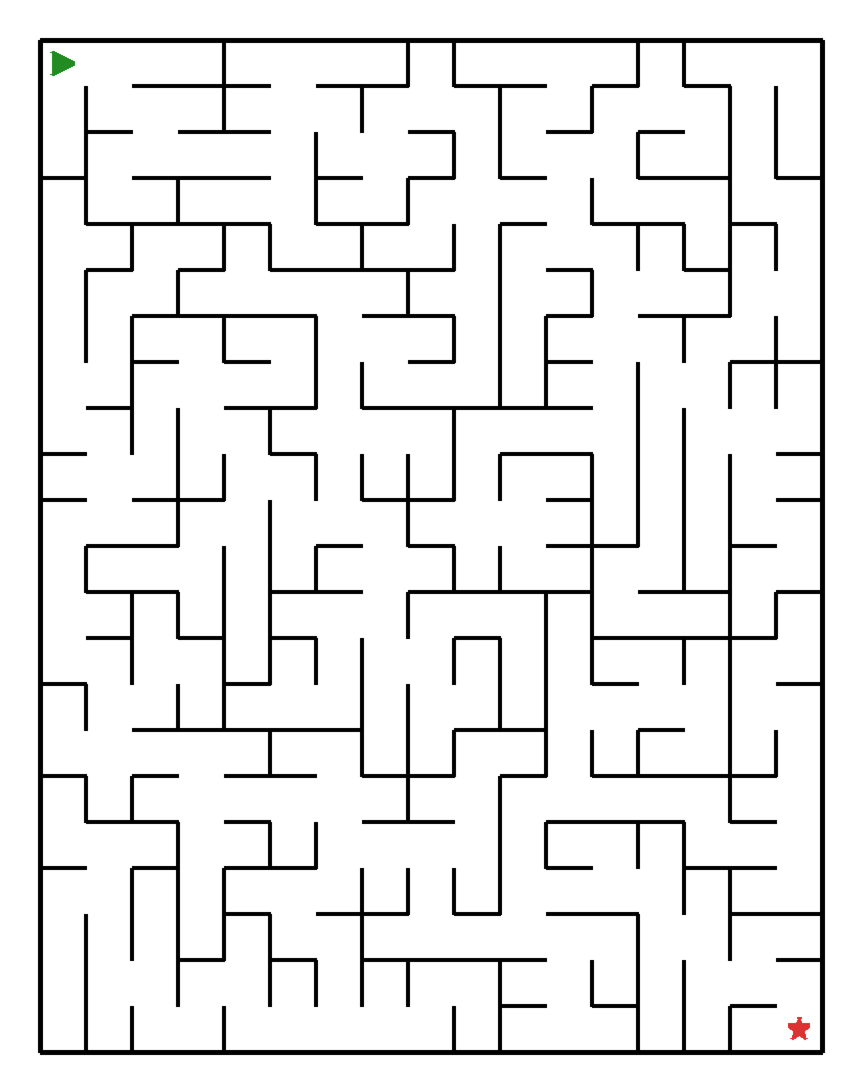 Labyrinth-Rätsel Labyrinth (mittel) für Grundschule aus der Kategorie Labyrinth - kostenlos ausdrucken