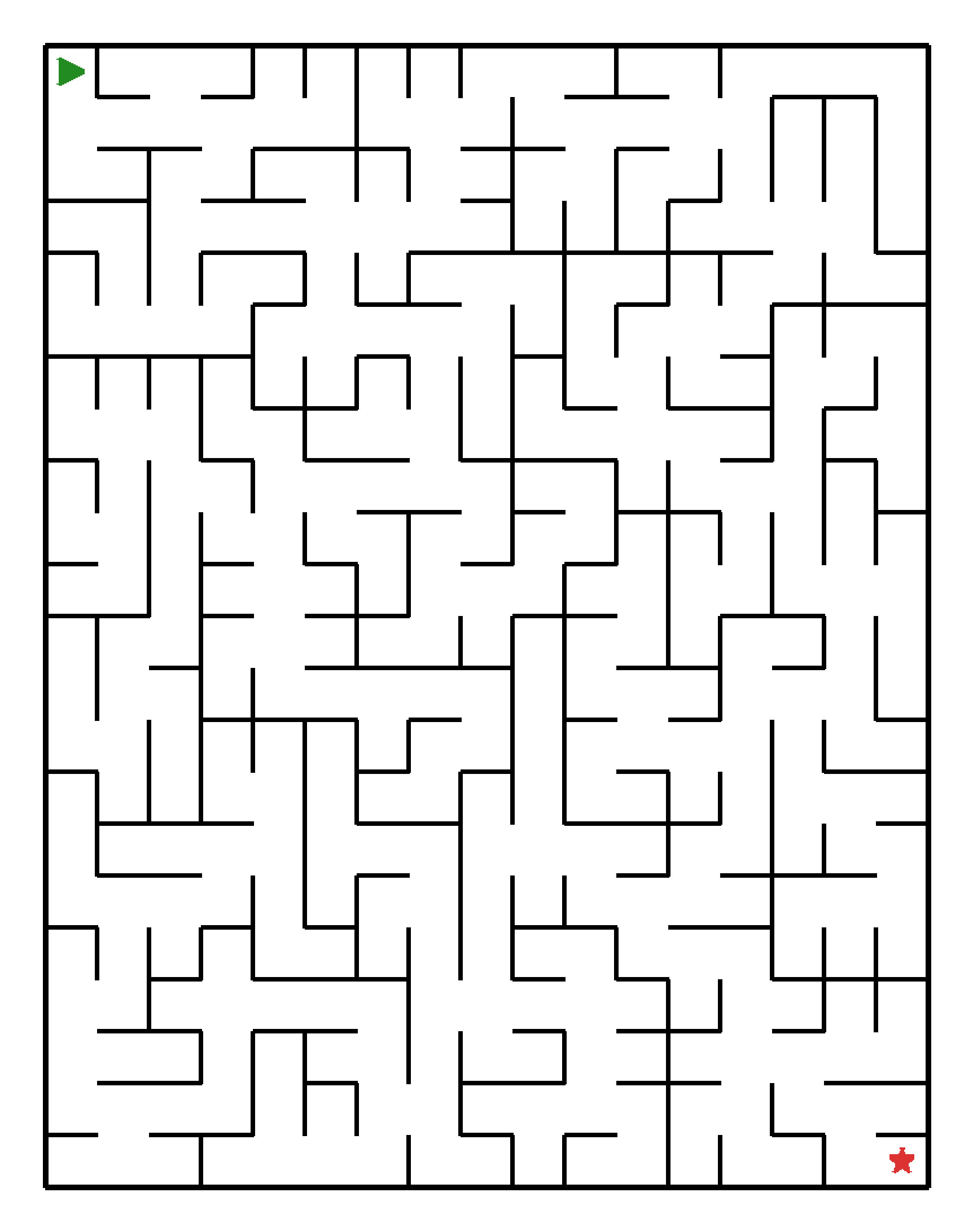 Labyrinth-Rätsel Labyrinth (mittel) für Grundschule aus der Kategorie Labyrinth - kostenlos ausdrucken