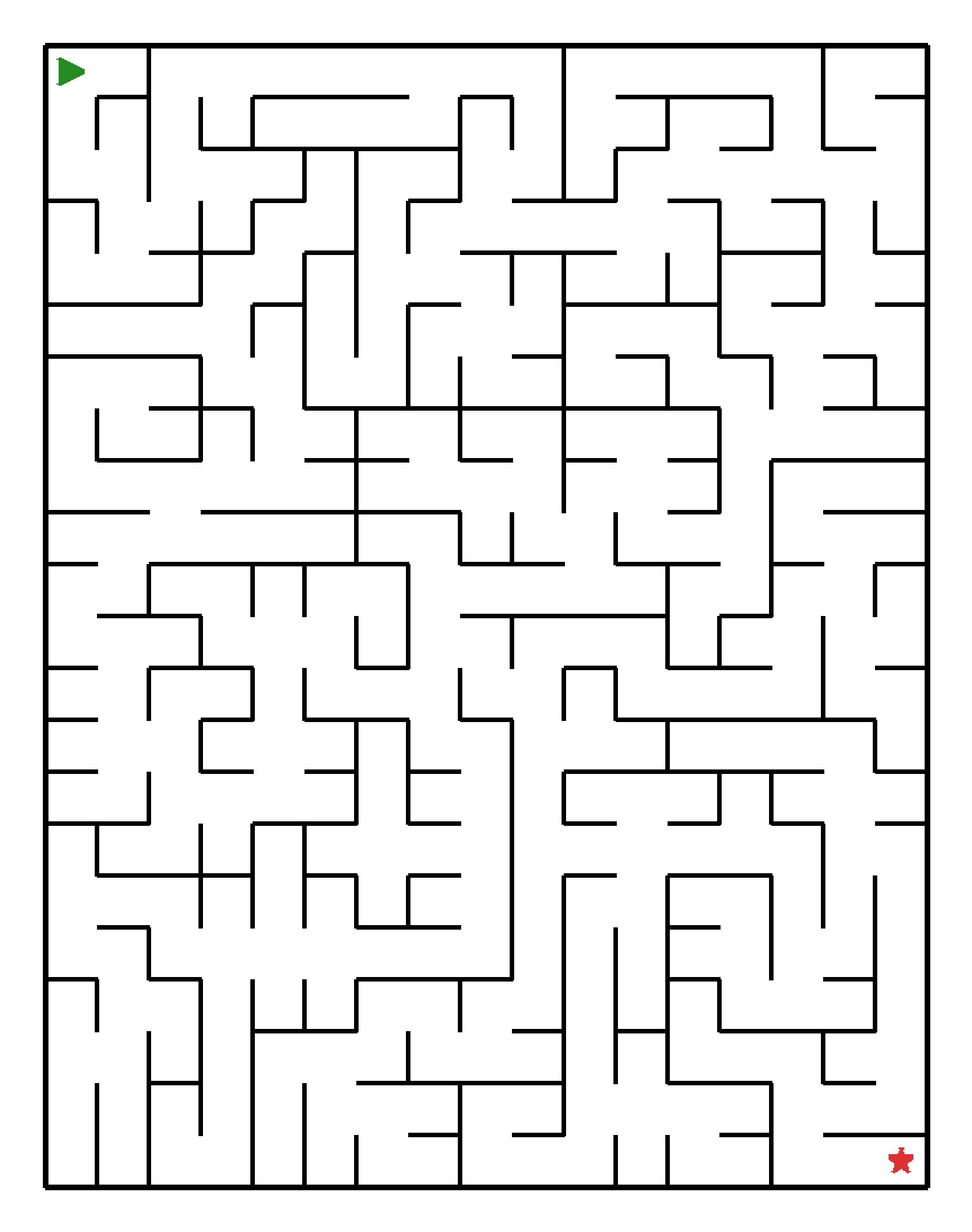 Labyrinth-Rätsel Labyrinth (mittel) für Grundschule aus der Kategorie Labyrinth - kostenlos ausdrucken