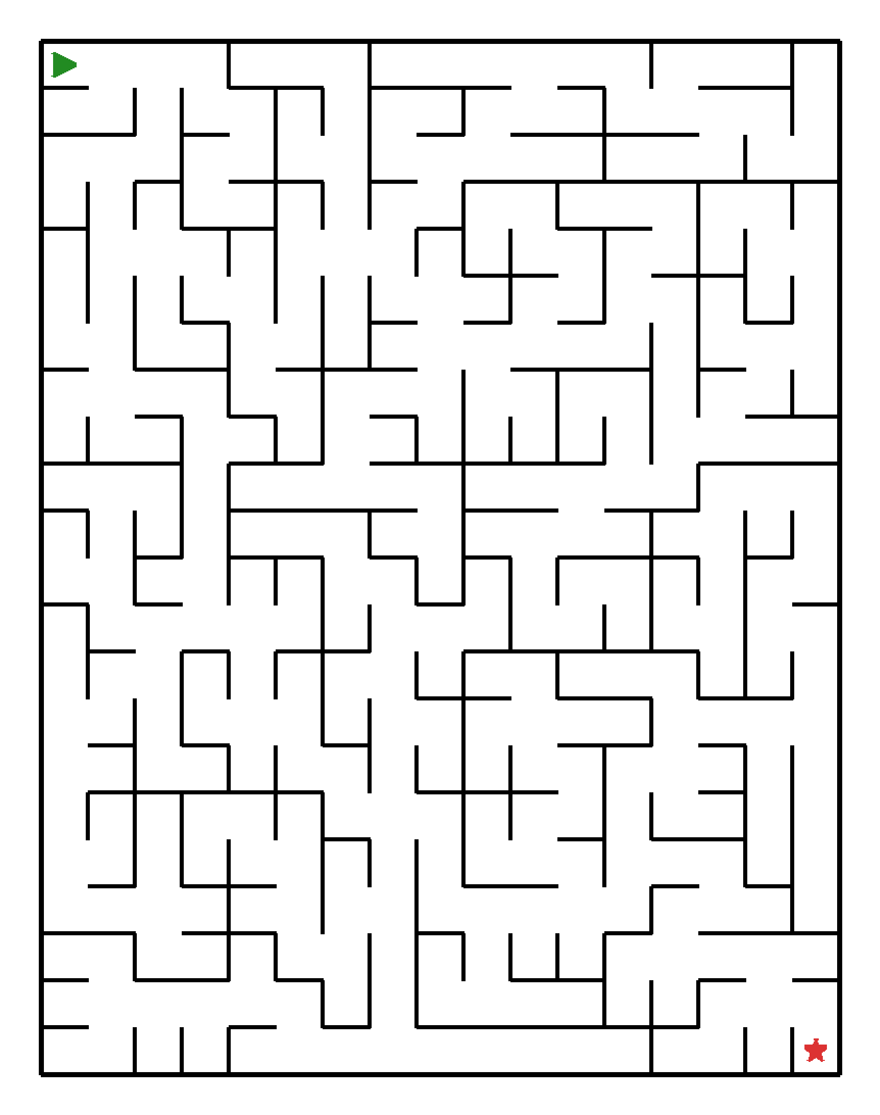 Labyrinth-Rätsel Labyrinth (mittel) für Grundschule aus der Kategorie Labyrinth - kostenlos ausdrucken