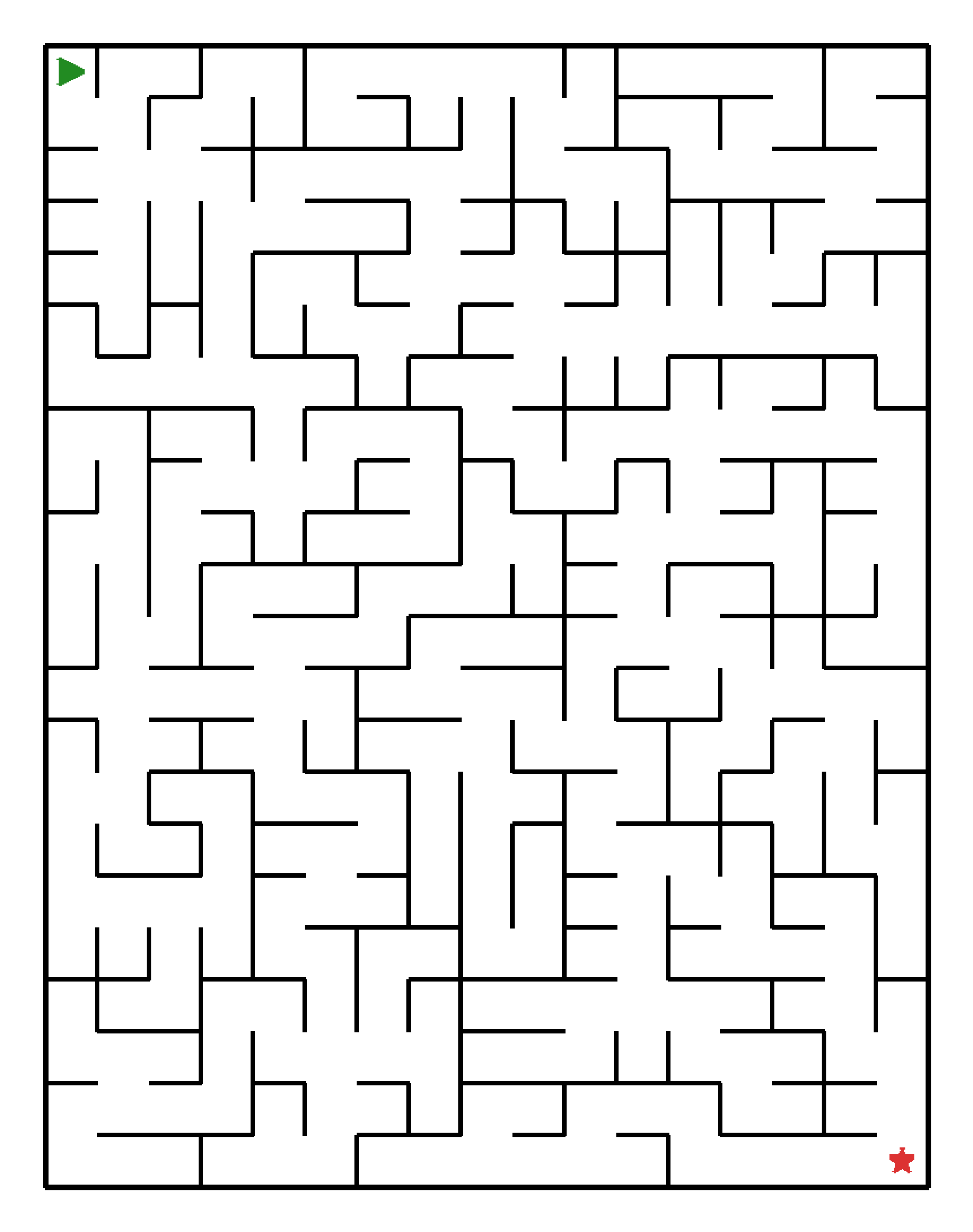 Labyrinth-Rätsel Labyrinth (mittel) für Grundschule aus der Kategorie Labyrinth - kostenlos ausdrucken