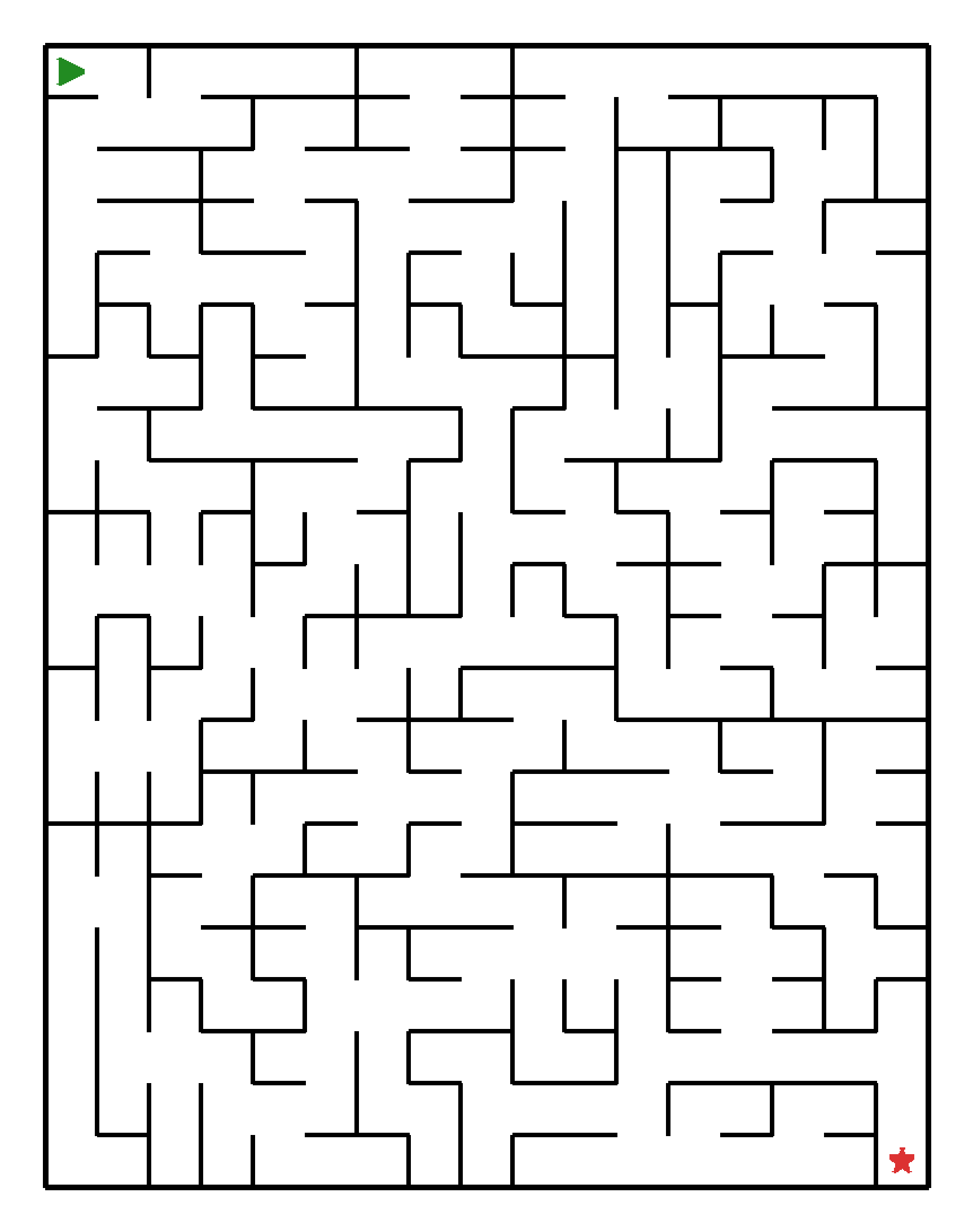 Labyrinth-Rätsel Labyrinth (mittel) für Grundschule aus der Kategorie Labyrinth - kostenlos ausdrucken