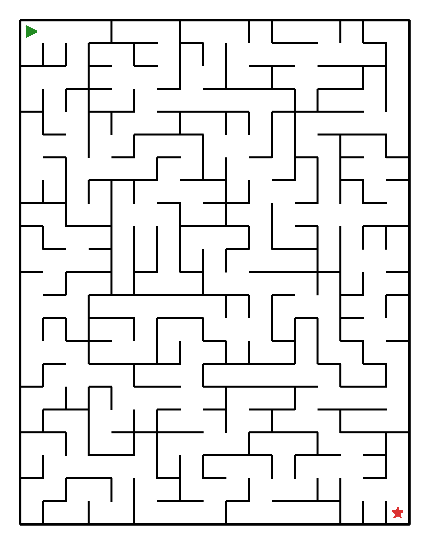 Labyrinth-Rätsel Labyrinth (mittel) für Grundschule aus der Kategorie Labyrinth - kostenlos ausdrucken