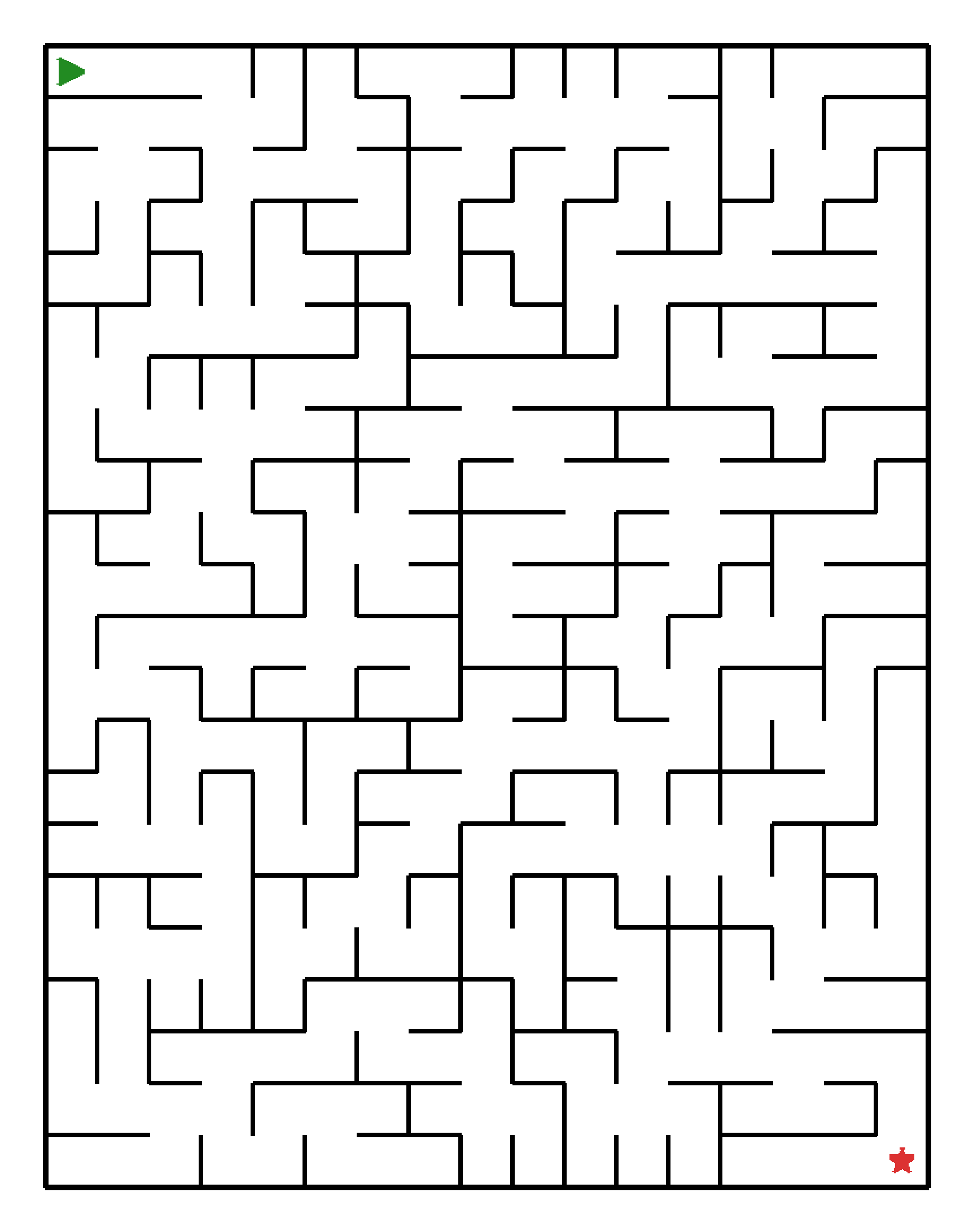 Labyrinth-Rätsel Labyrinth (mittel) für Grundschule aus der Kategorie Labyrinth - kostenlos ausdrucken