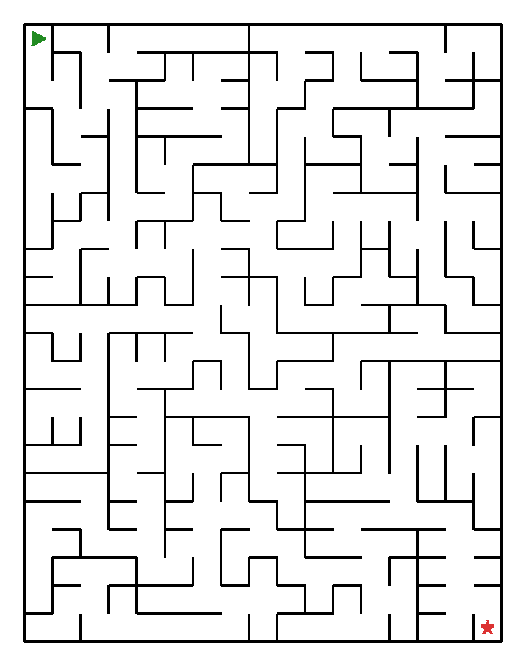 Labyrinth-Rätsel Labyrinth (mittel) für Grundschule aus der Kategorie Labyrinth - kostenlos ausdrucken