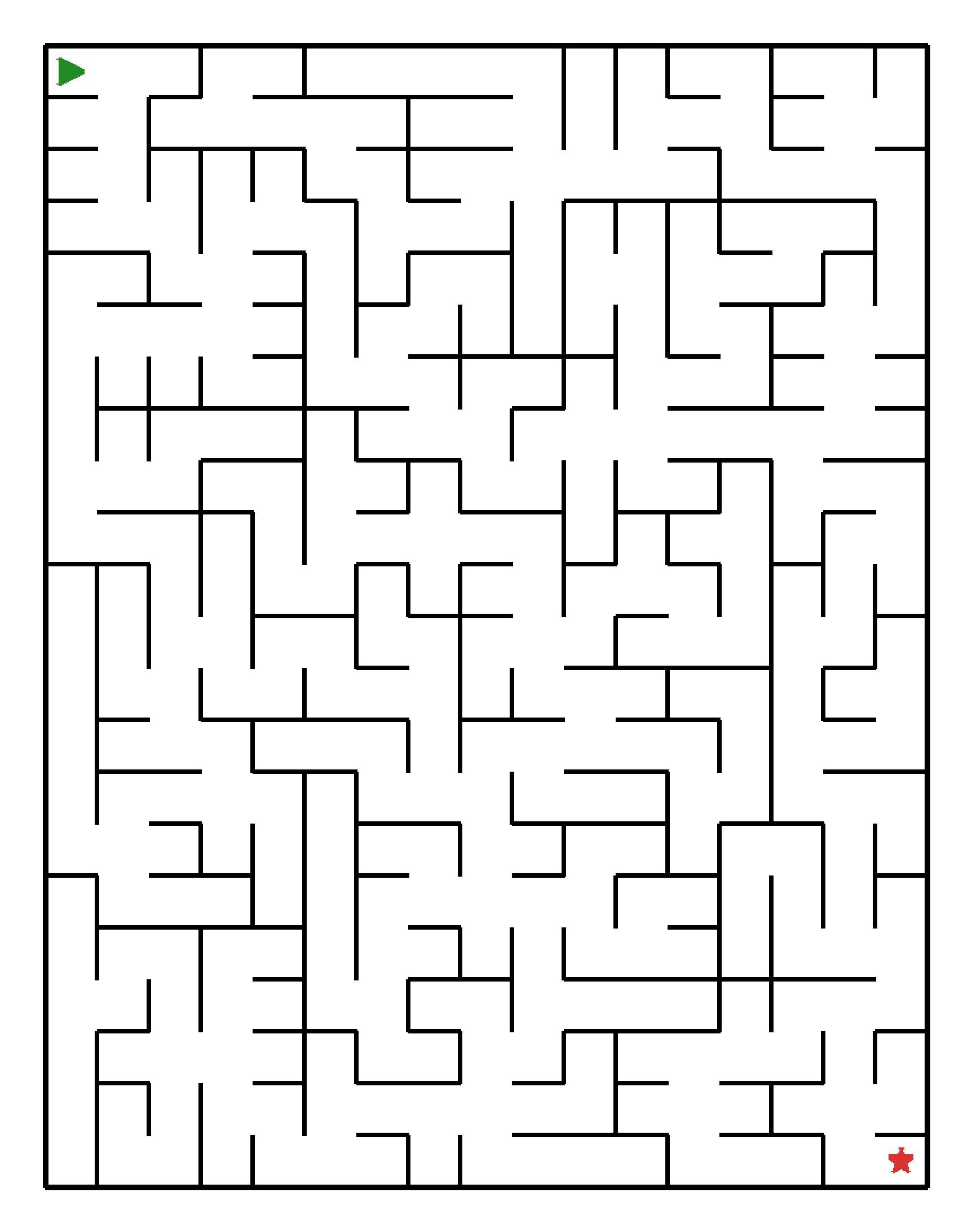 Labyrinth-Rätsel Labyrinth (mittel) für Grundschule aus der Kategorie Labyrinth - kostenlos ausdrucken