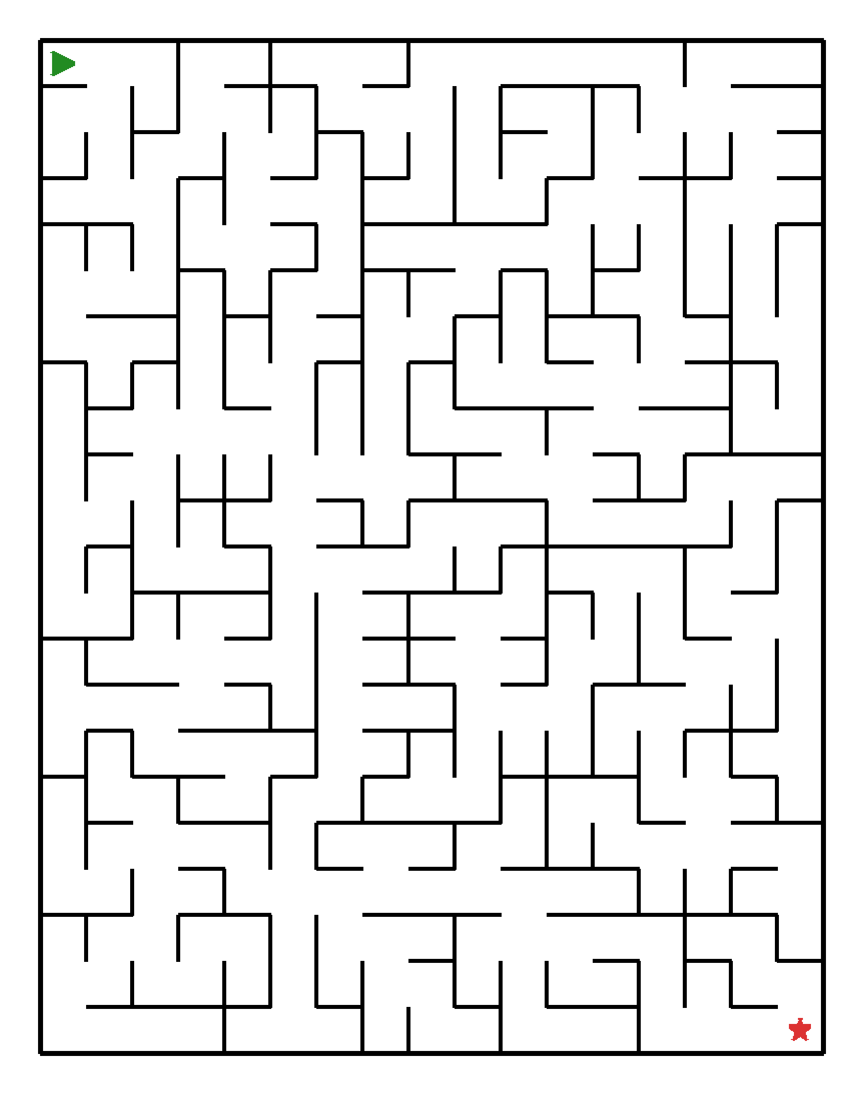 Labyrinth-Rätsel Labyrinth (mittel) für Grundschule aus der Kategorie Labyrinth - kostenlos ausdrucken