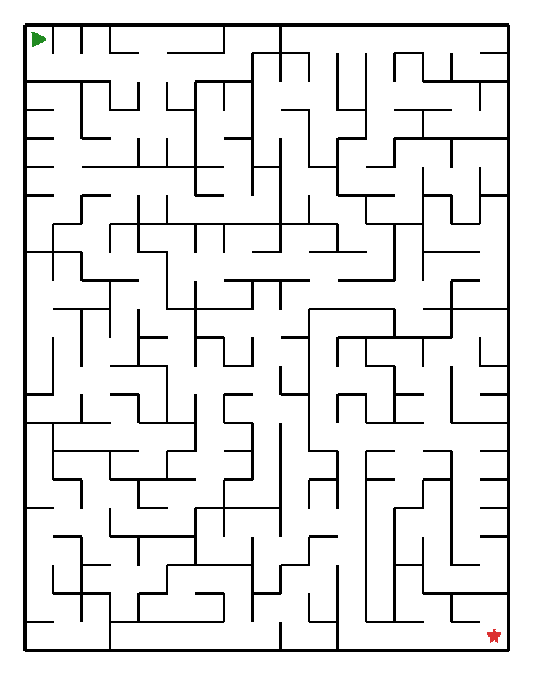 Labyrinth-Rätsel Labyrinth (mittel) für Grundschule aus der Kategorie Labyrinth - kostenlos ausdrucken