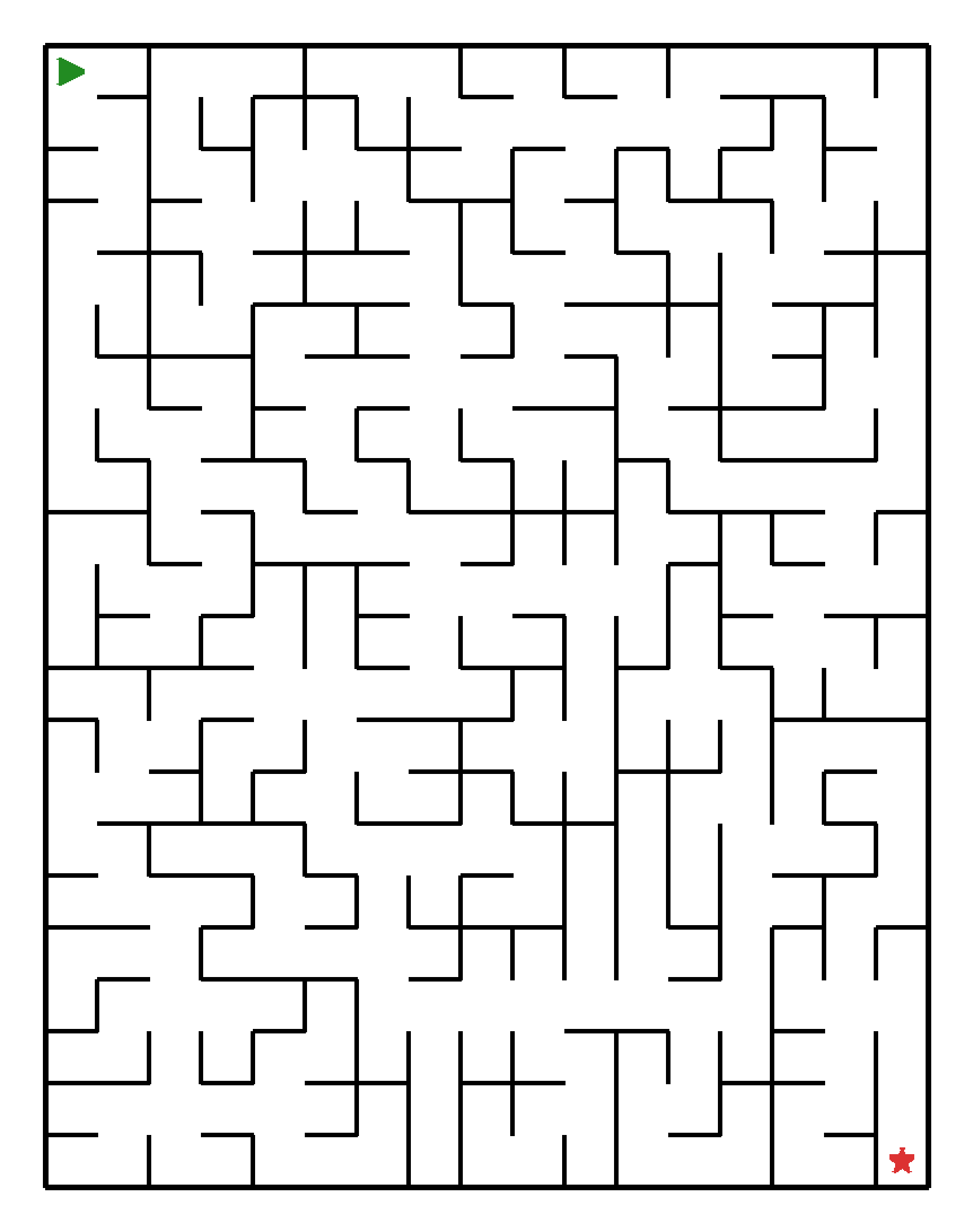 Labyrinth-Rätsel Labyrinth (mittel) für Grundschule aus der Kategorie Labyrinth - kostenlos ausdrucken