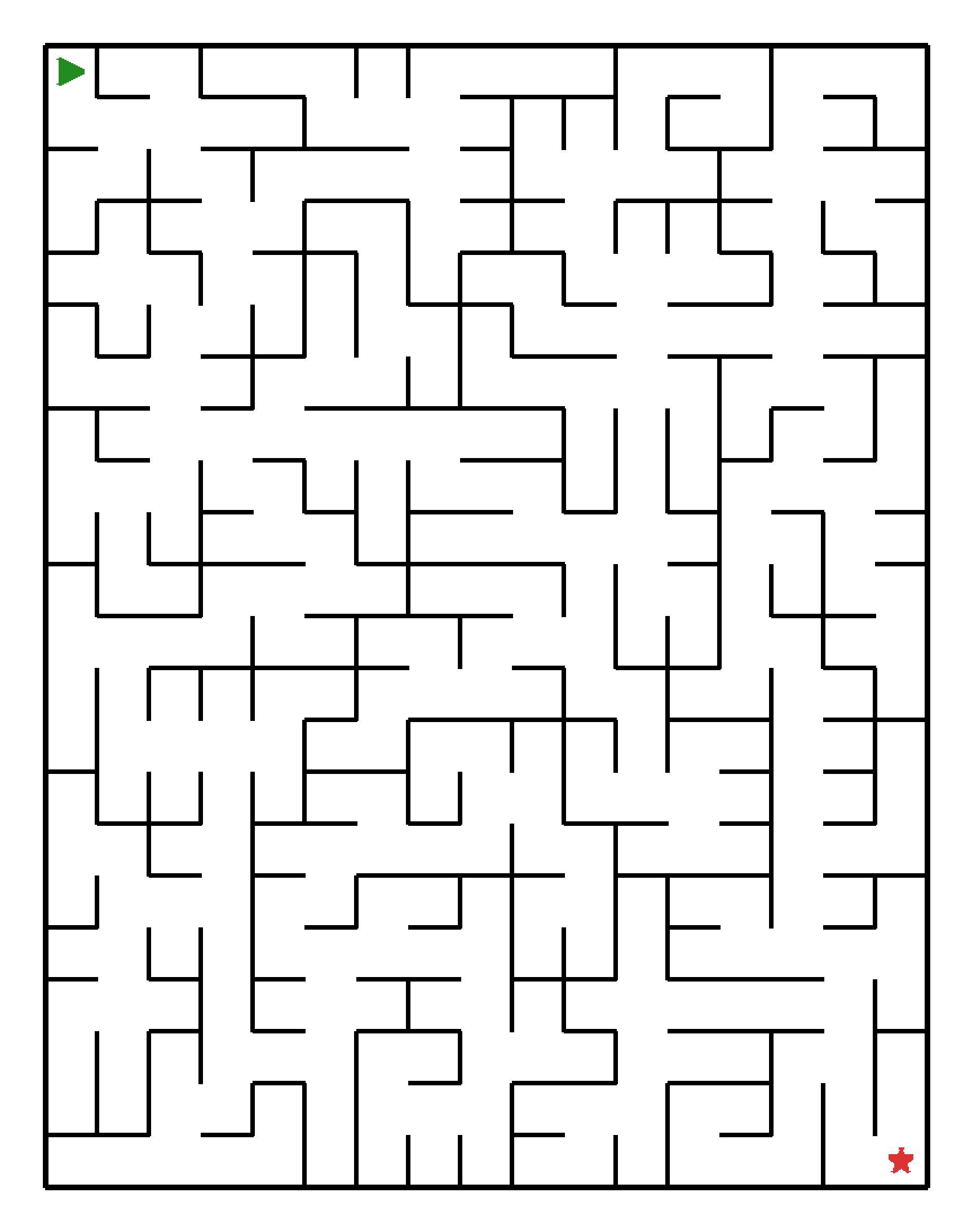 Labyrinth-Rätsel Labyrinth (mittel) für Grundschule aus der Kategorie Labyrinth - kostenlos ausdrucken