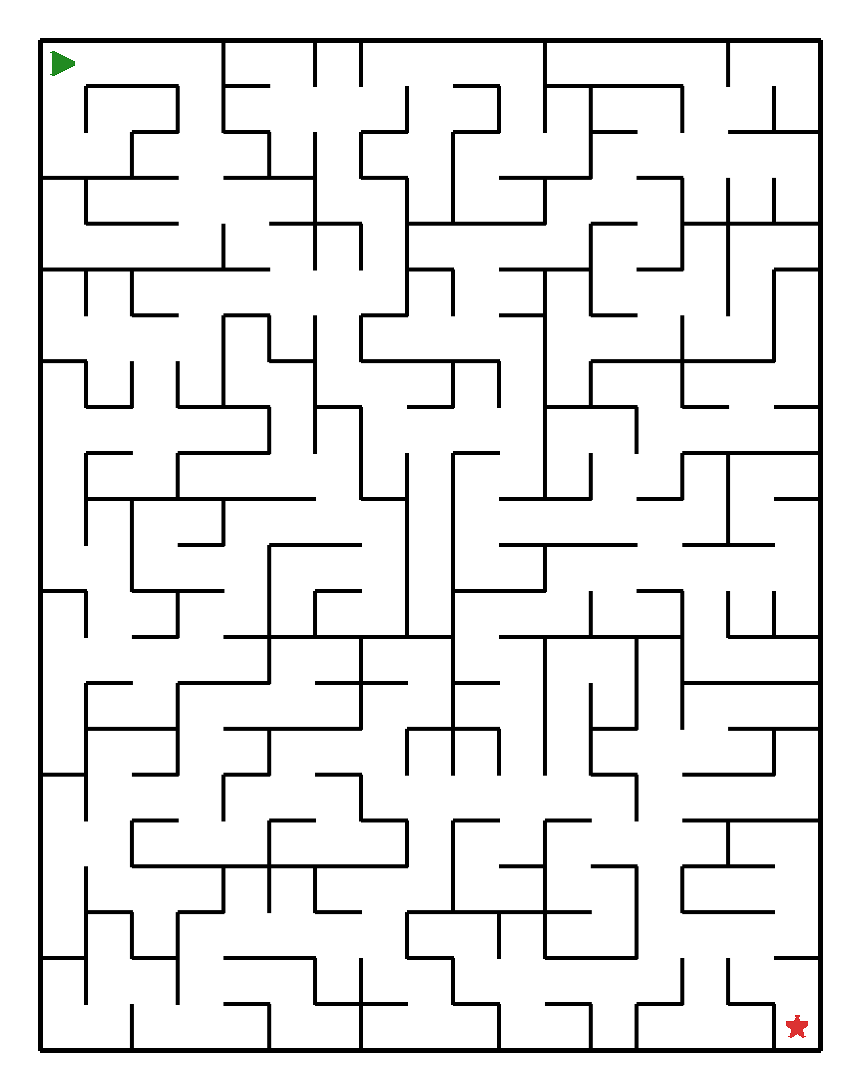 Labyrinth-Rätsel Labyrinth (mittel) für Grundschule aus der Kategorie Labyrinth - kostenlos ausdrucken