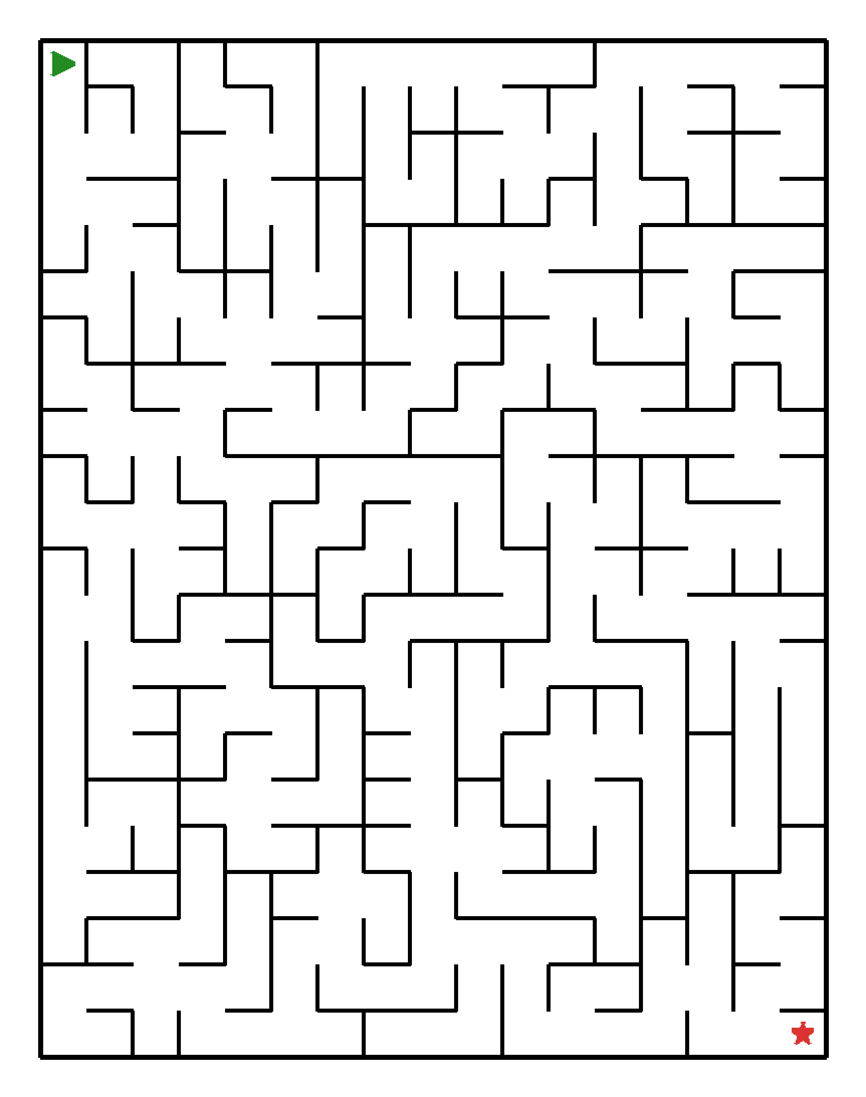 Labyrinth-Rätsel Labyrinth (mittel) für Grundschule aus der Kategorie Labyrinth - kostenlos ausdrucken