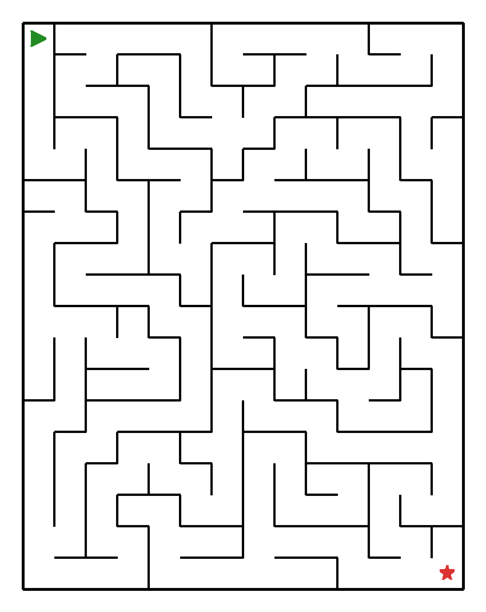 Labyrinth-Rätsel Labyrinth (leicht) für Grundschule aus der Kategorie Labyrinth - kostenlos ausdrucken