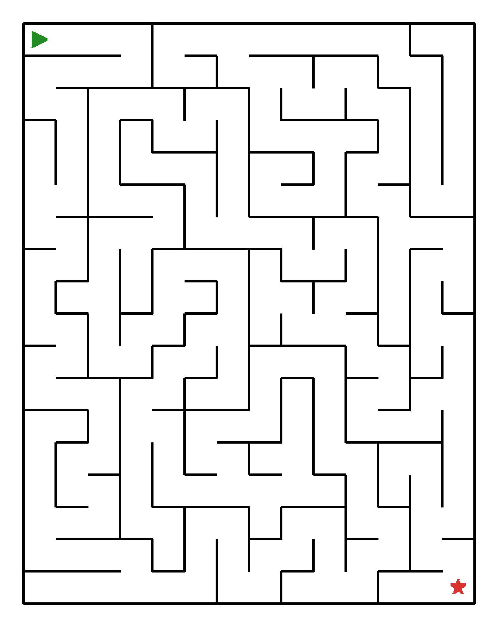 Labyrinth-Rätsel Labyrinth (leicht) für Grundschule aus der Kategorie Labyrinth - kostenlos ausdrucken