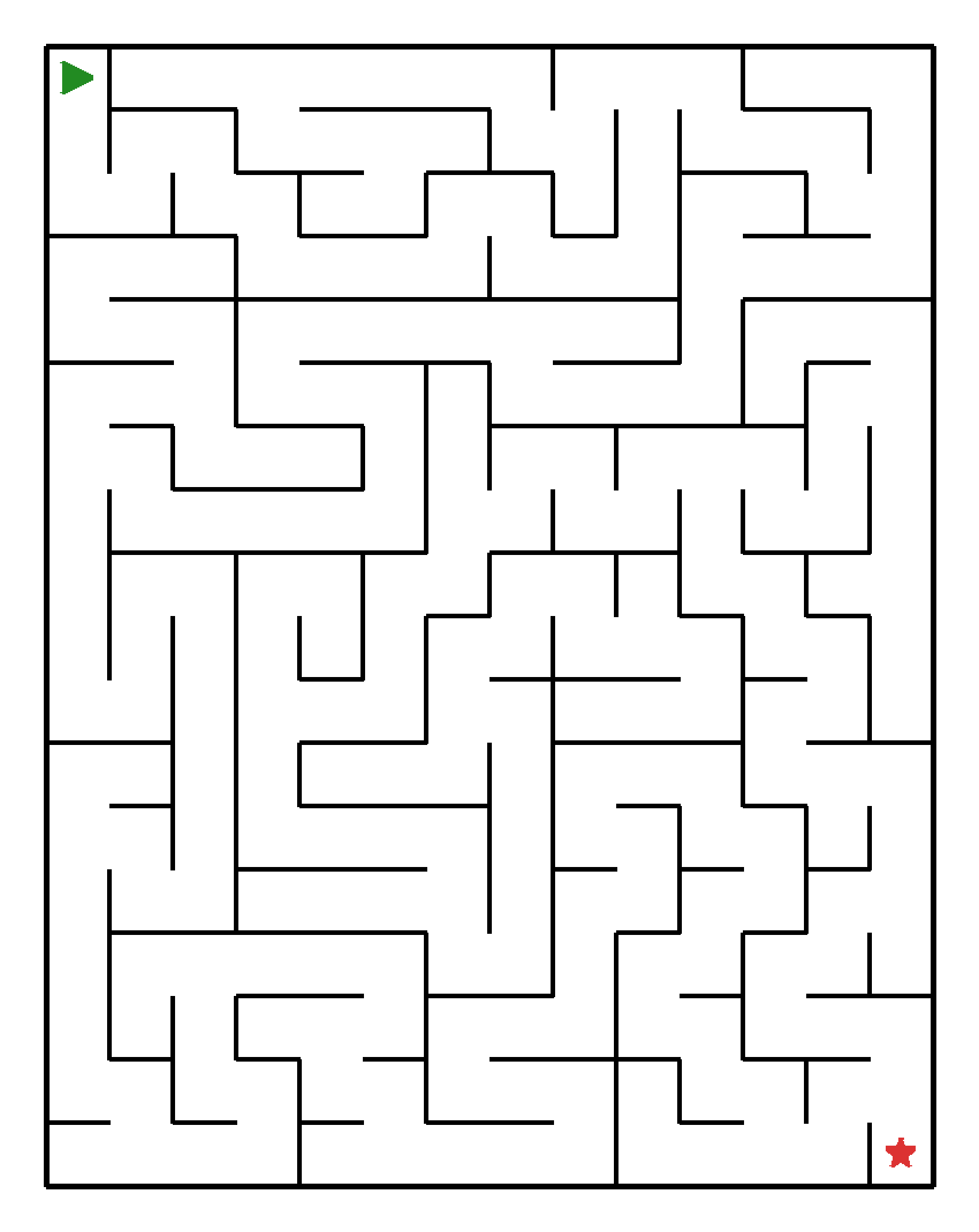 Labyrinth-Rätsel Labyrinth (leicht) für Grundschule aus der Kategorie Labyrinth - kostenlos ausdrucken