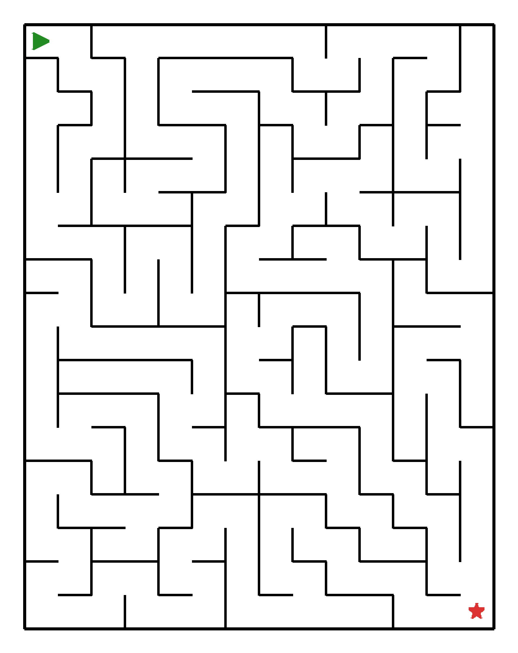 Labyrinth-Rätsel Labyrinth (leicht) für Grundschule aus der Kategorie Labyrinth - kostenlos ausdrucken