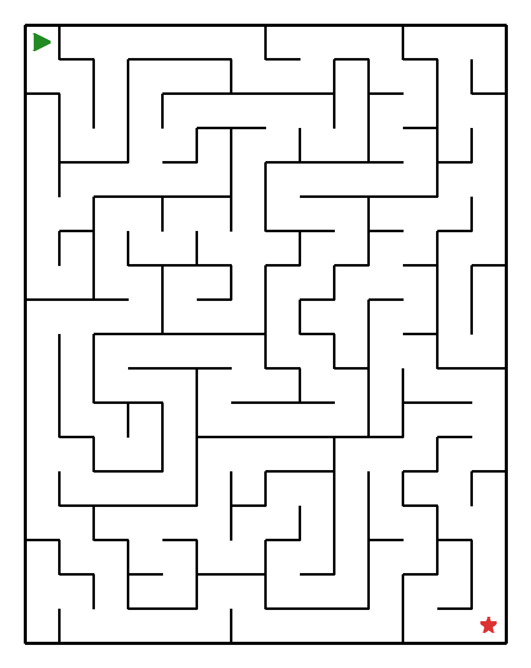 Labyrinth-Rätsel Labyrinth (leicht) für Grundschule aus der Kategorie Labyrinth - kostenlos ausdrucken