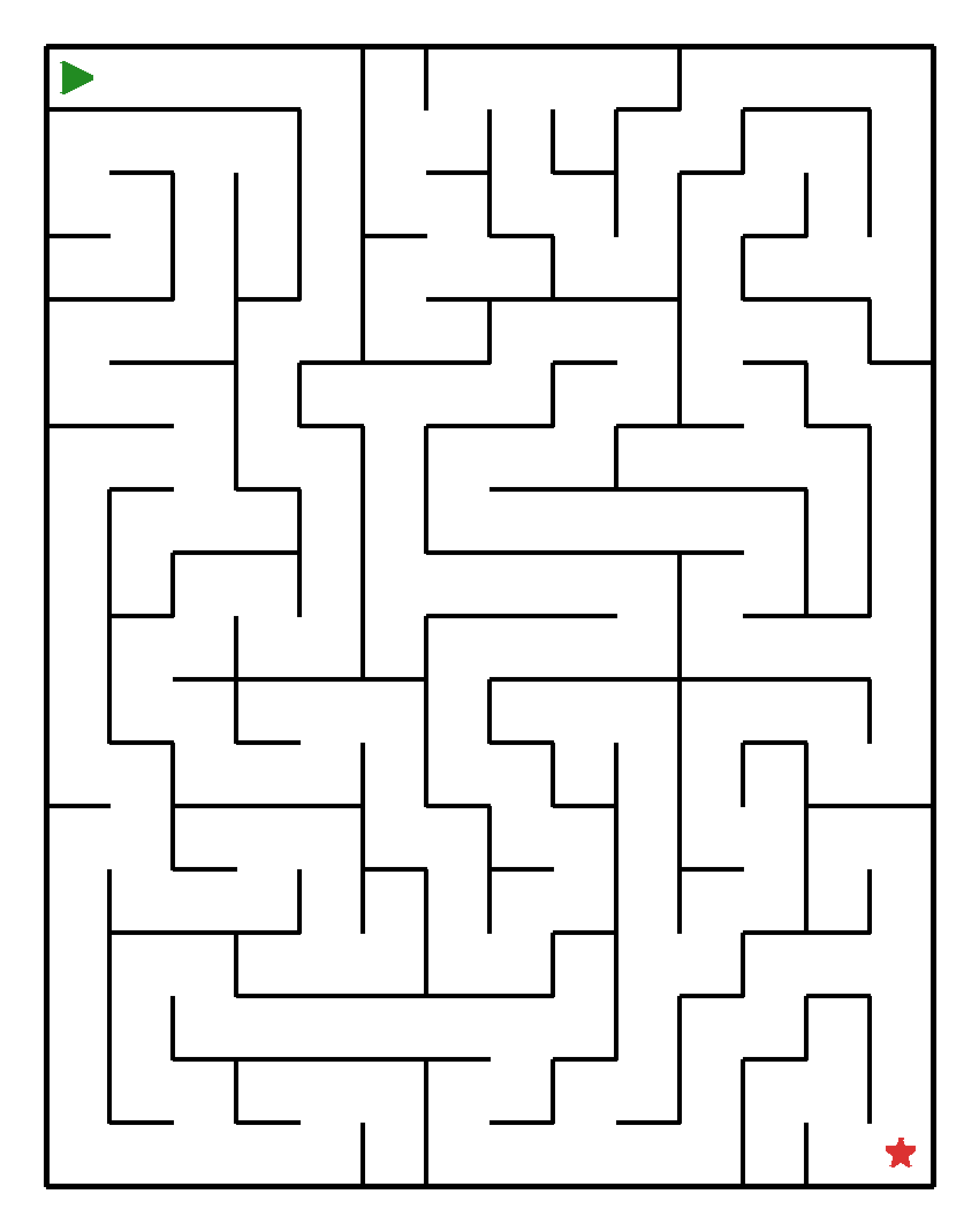 Labyrinth-Rätsel Labyrinth (leicht) für Grundschule aus der Kategorie Labyrinth - kostenlos ausdrucken