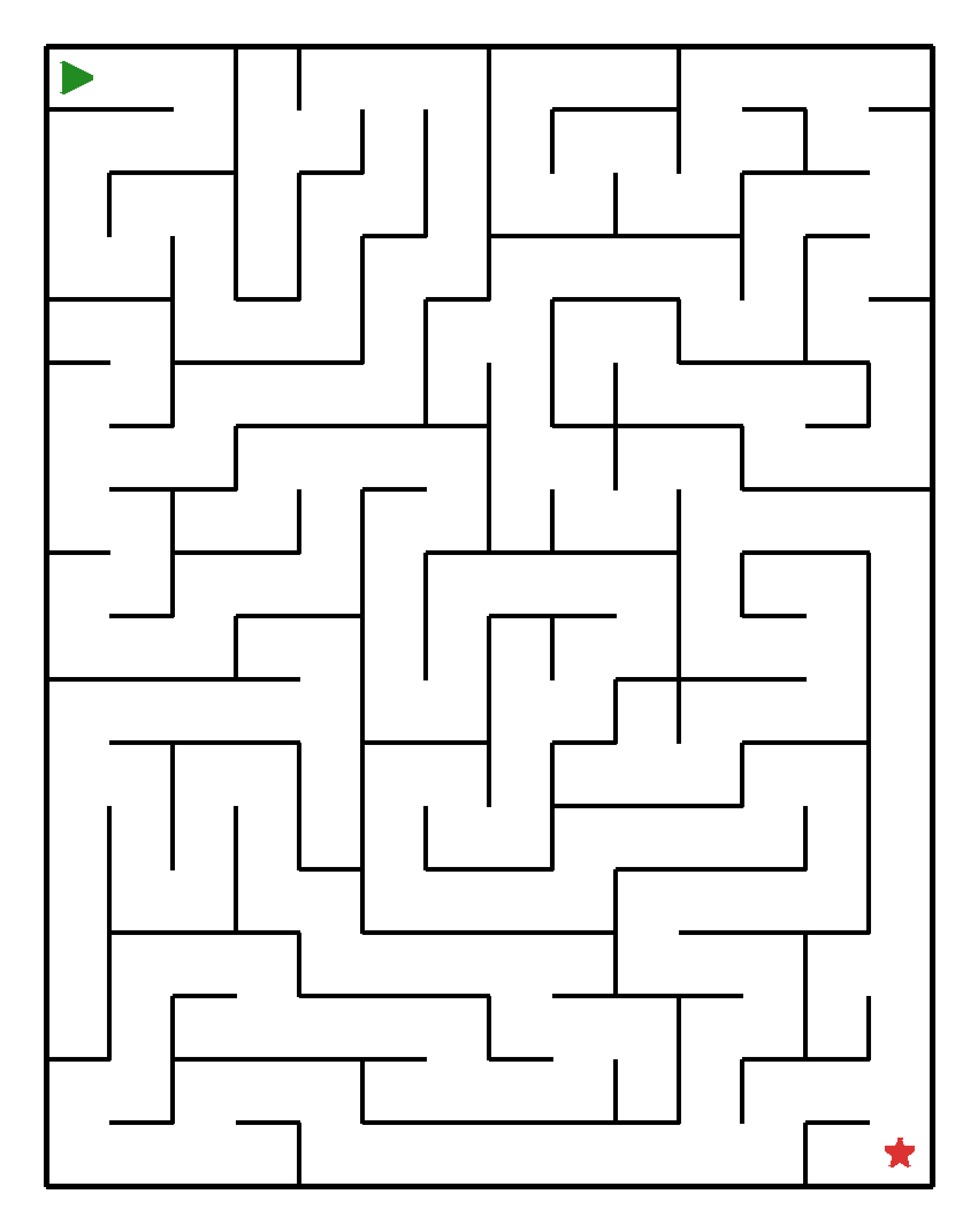 Labyrinth-Rätsel Labyrinth (leicht) für Grundschule aus der Kategorie Labyrinth - kostenlos ausdrucken