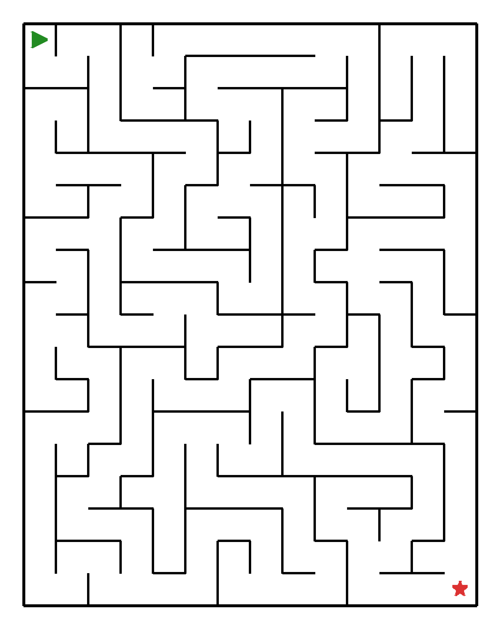 Labyrinth-Rätsel Labyrinth (leicht) für Grundschule aus der Kategorie Labyrinth - kostenlos ausdrucken