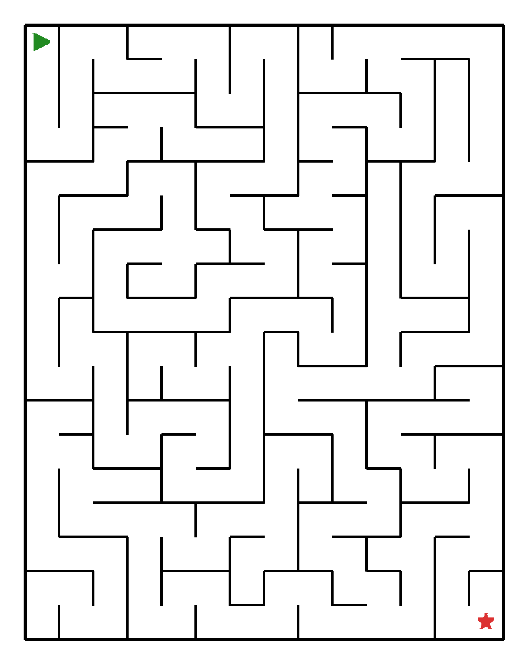 Labyrinth-Rätsel Labyrinth (leicht) für Grundschule aus der Kategorie Labyrinth - kostenlos ausdrucken