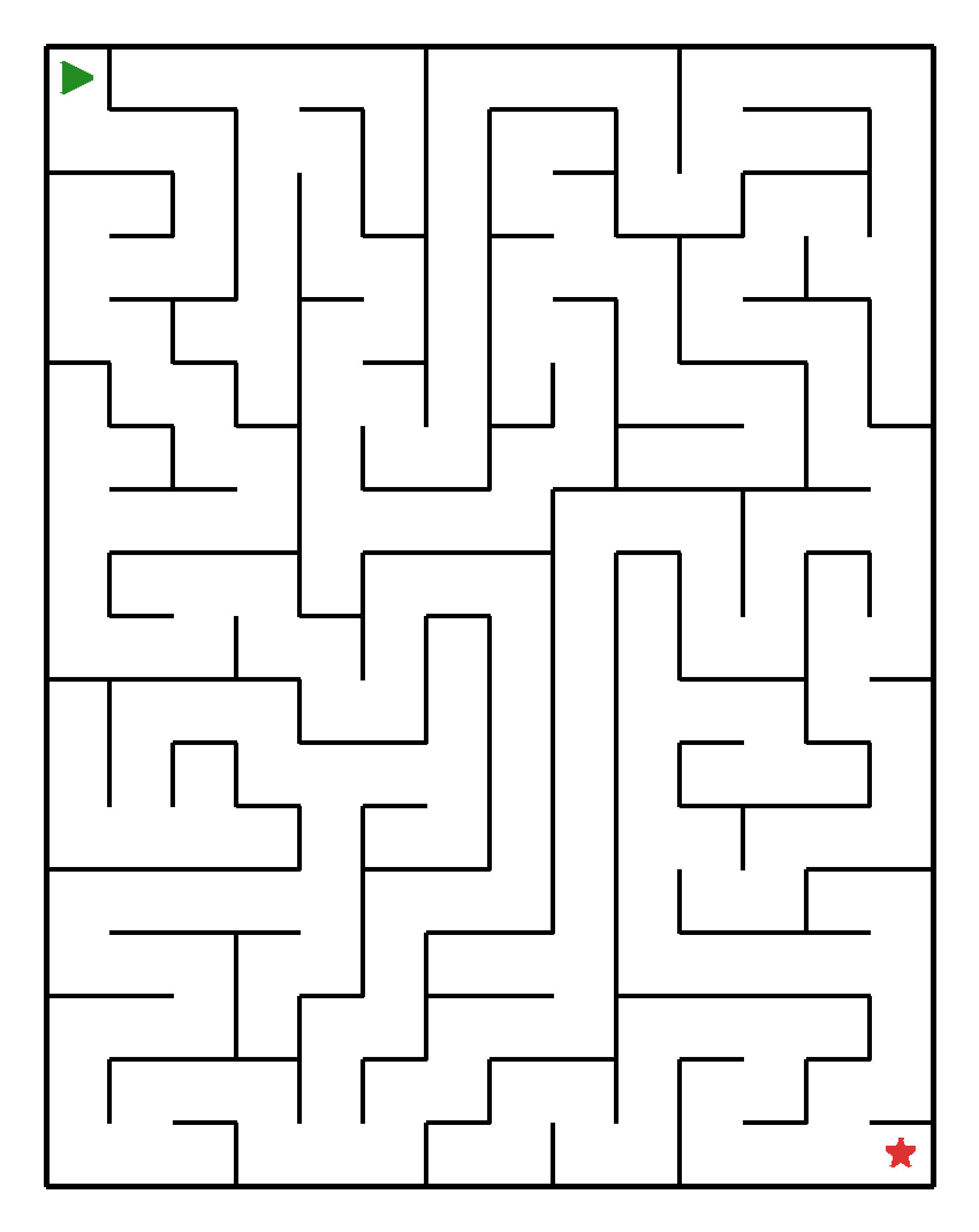 Labyrinth-Rätsel Labyrinth (leicht) für Grundschule aus der Kategorie Labyrinth - kostenlos ausdrucken