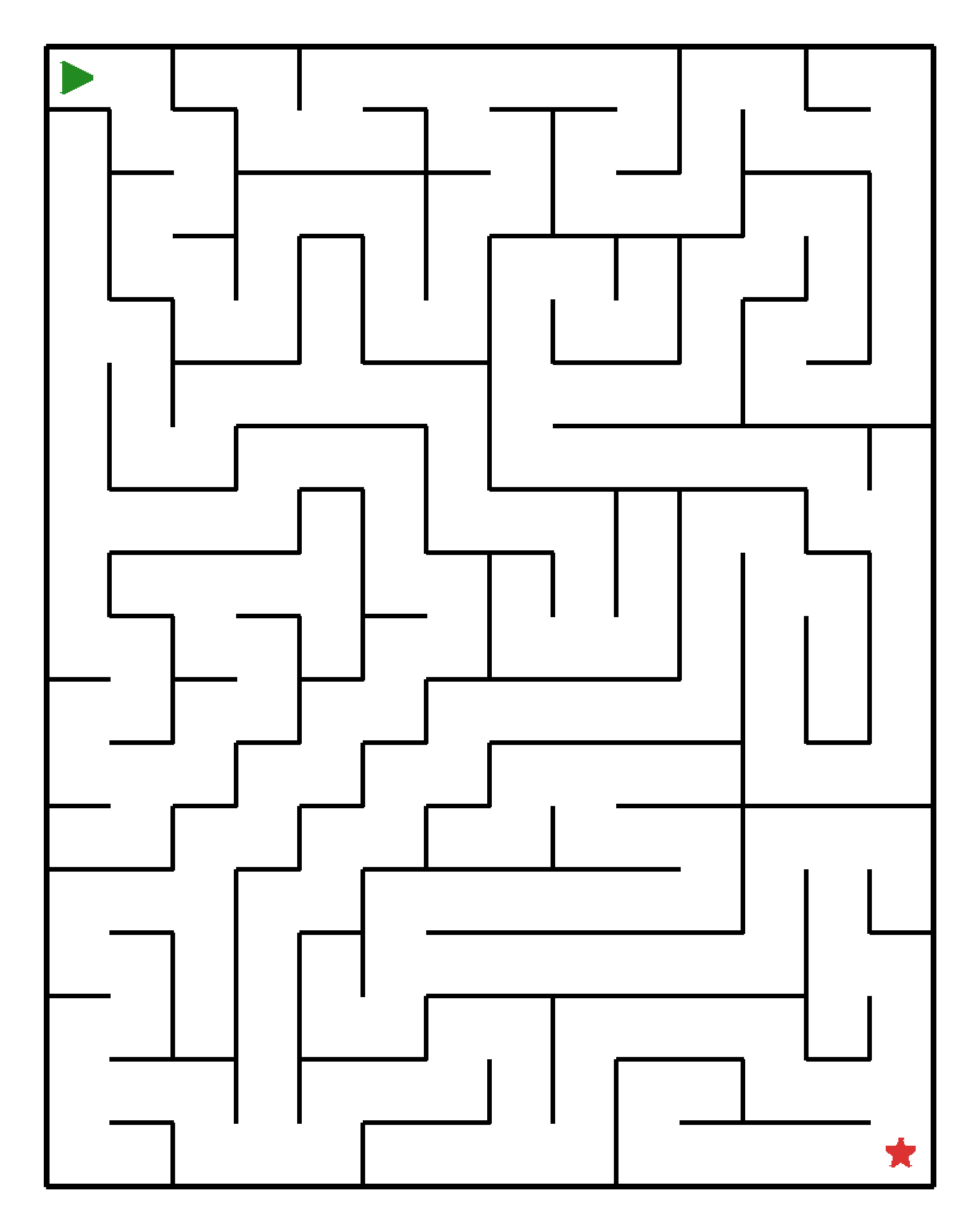 Labyrinth-Rätsel Labyrinth (leicht) für Grundschule aus der Kategorie Labyrinth - kostenlos ausdrucken