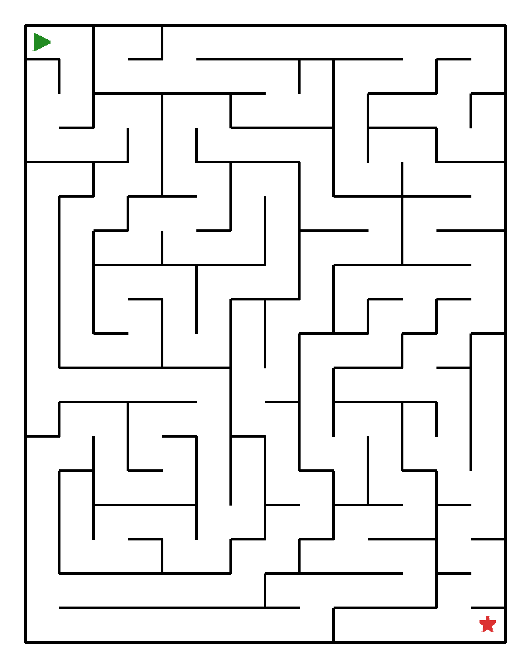 Labyrinth-Rätsel Labyrinth (leicht) für Grundschule aus der Kategorie Labyrinth - kostenlos ausdrucken