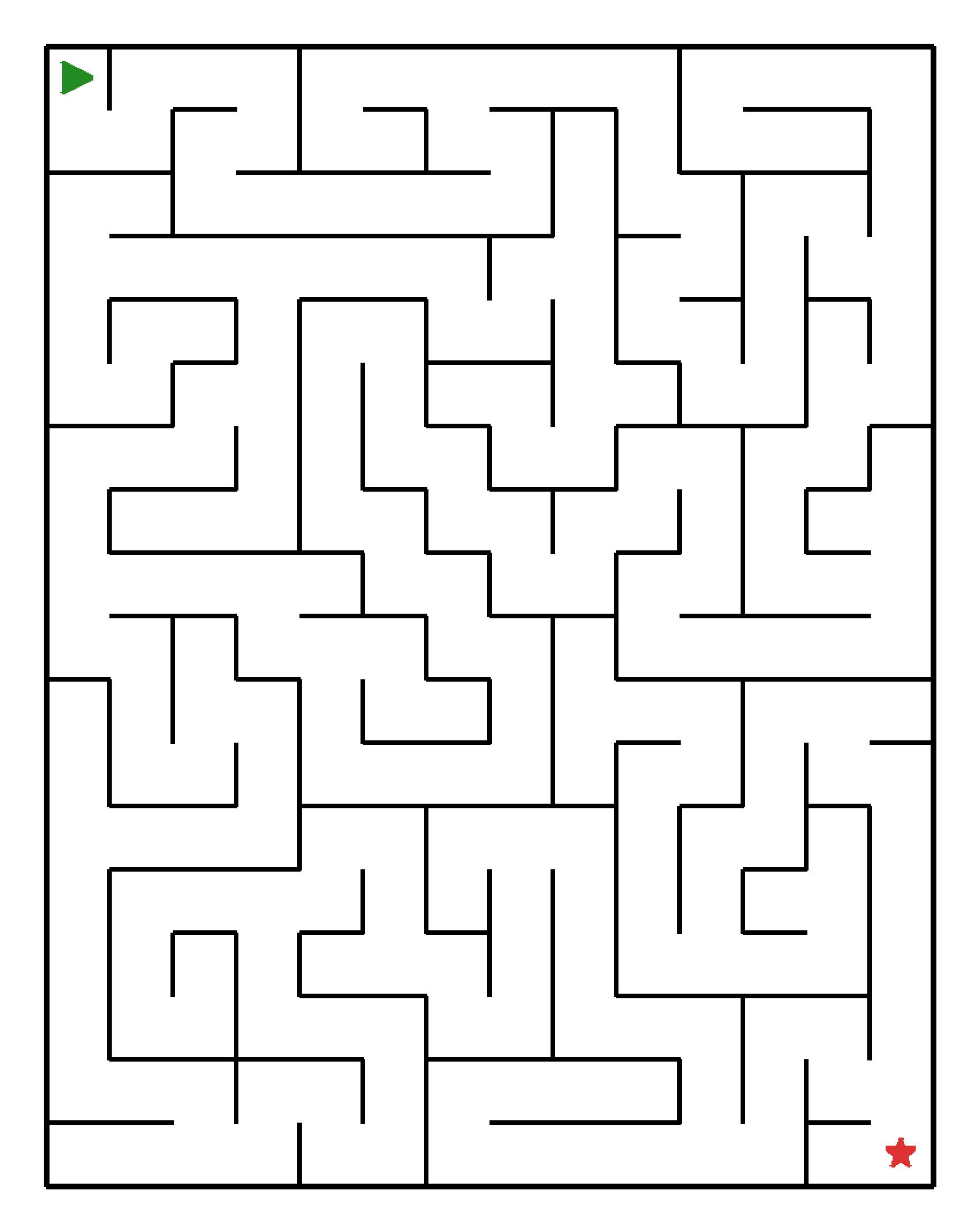 Labyrinth-Rätsel Labyrinth (leicht) für Grundschule aus der Kategorie Labyrinth - kostenlos ausdrucken